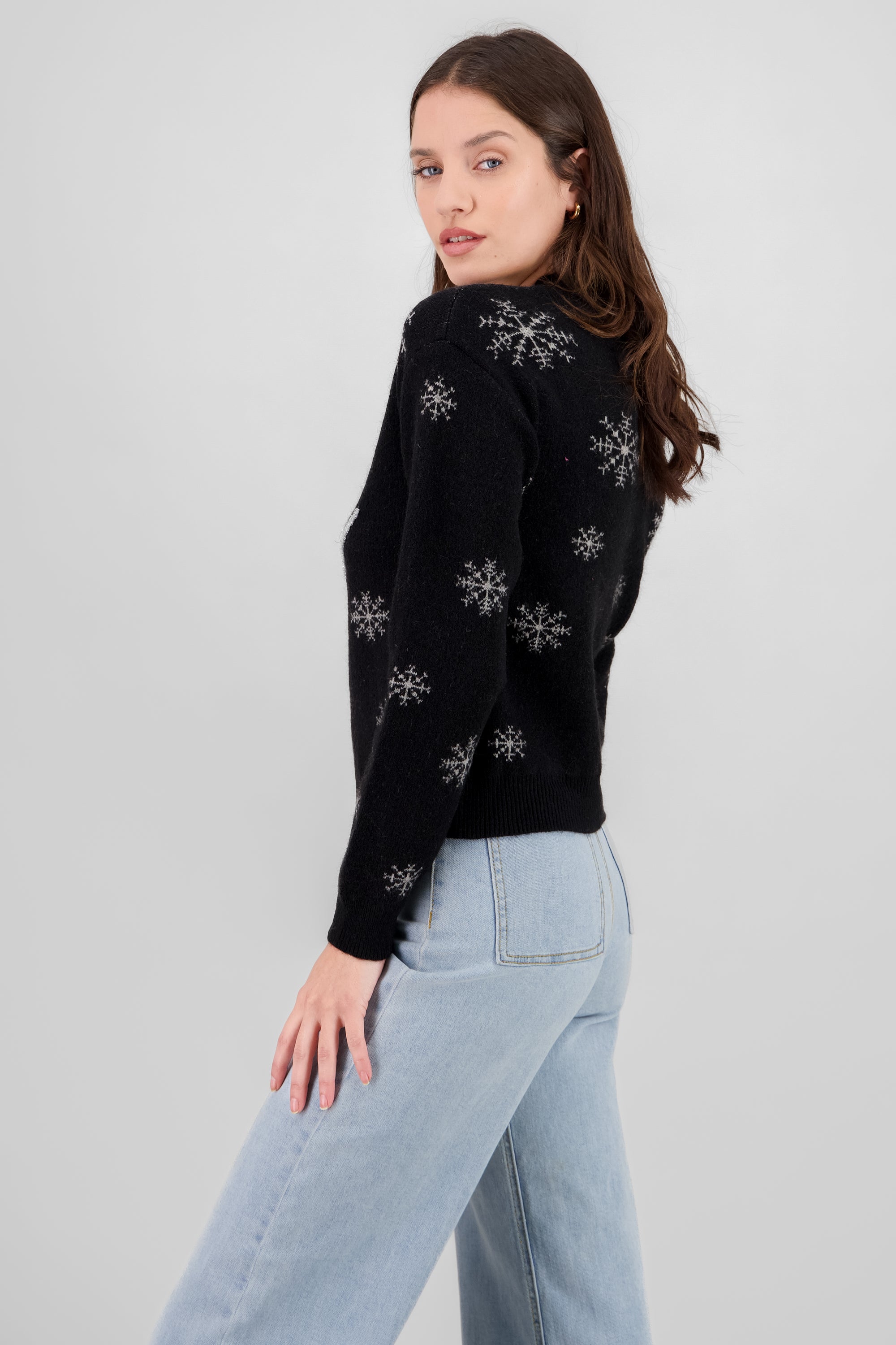 Let it Snow Christmas Sweater BLACK