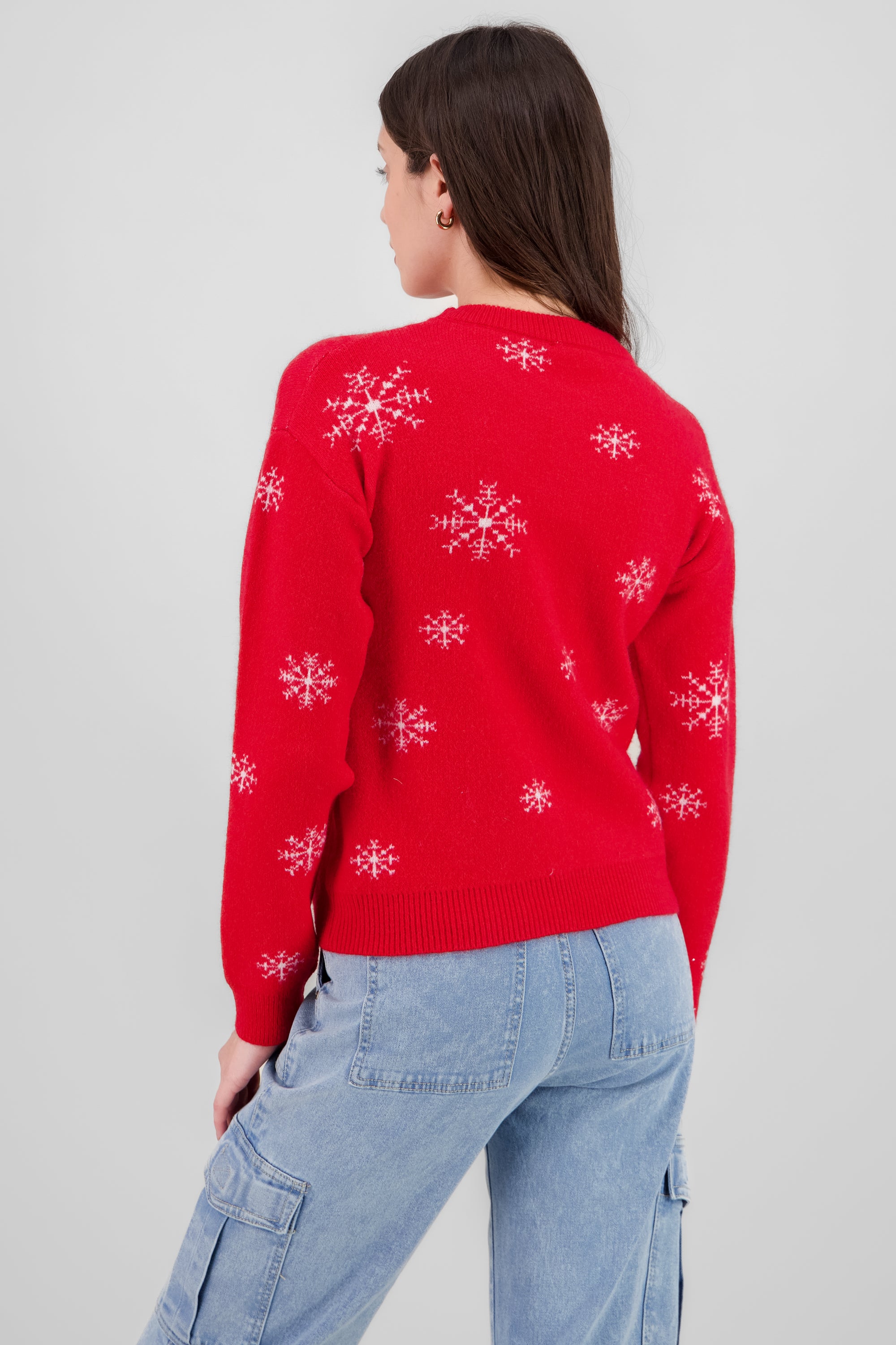 Let it Snow Christmas Sweater RED COMBO