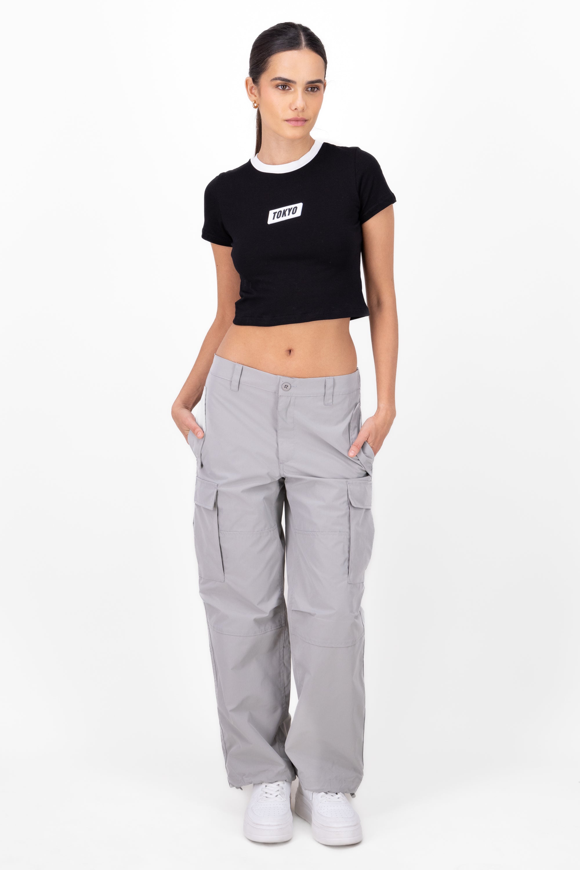 Basic Parachute Pants GREY