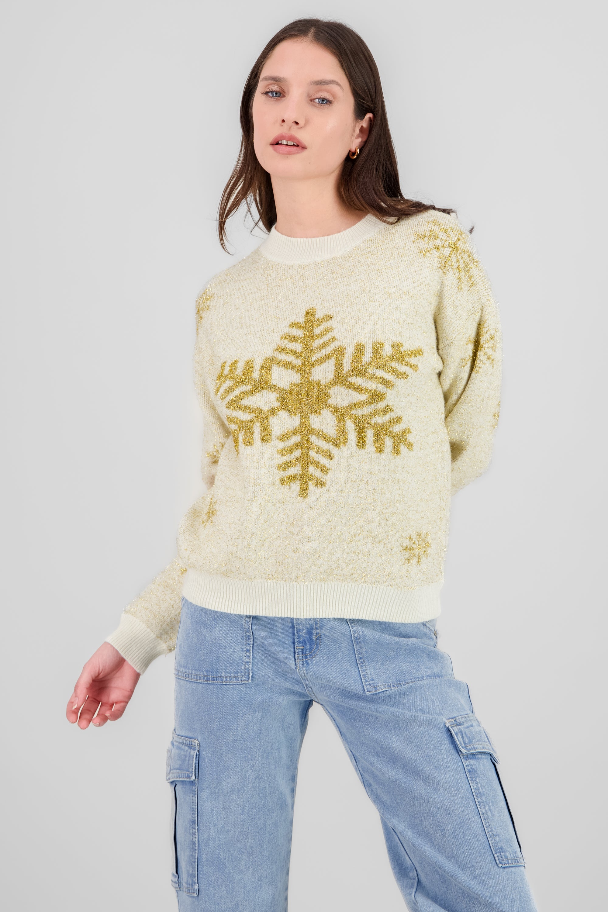 Christmas Sweater with Glitter CREAM