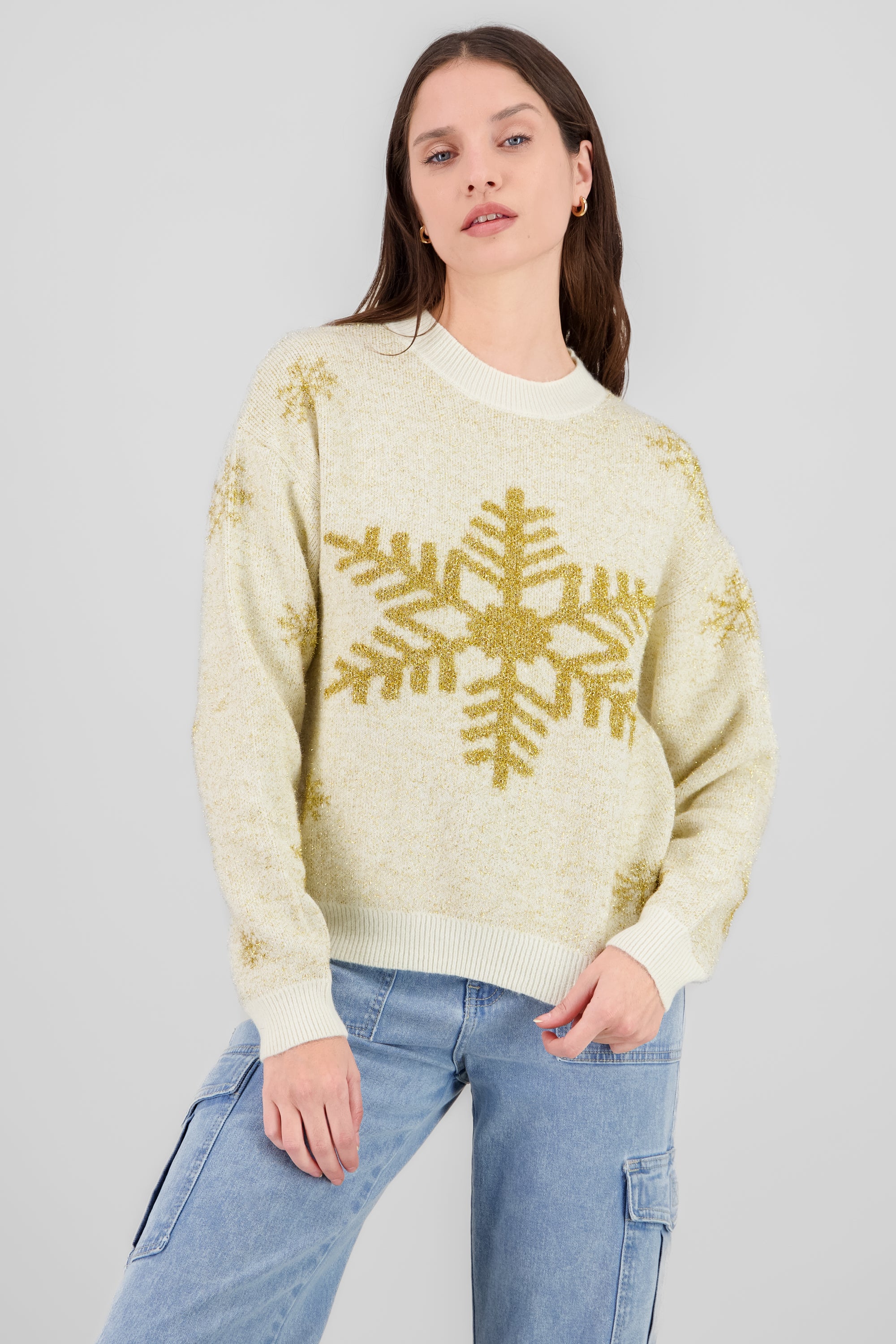 Christmas Sweater with Glitter CREAM