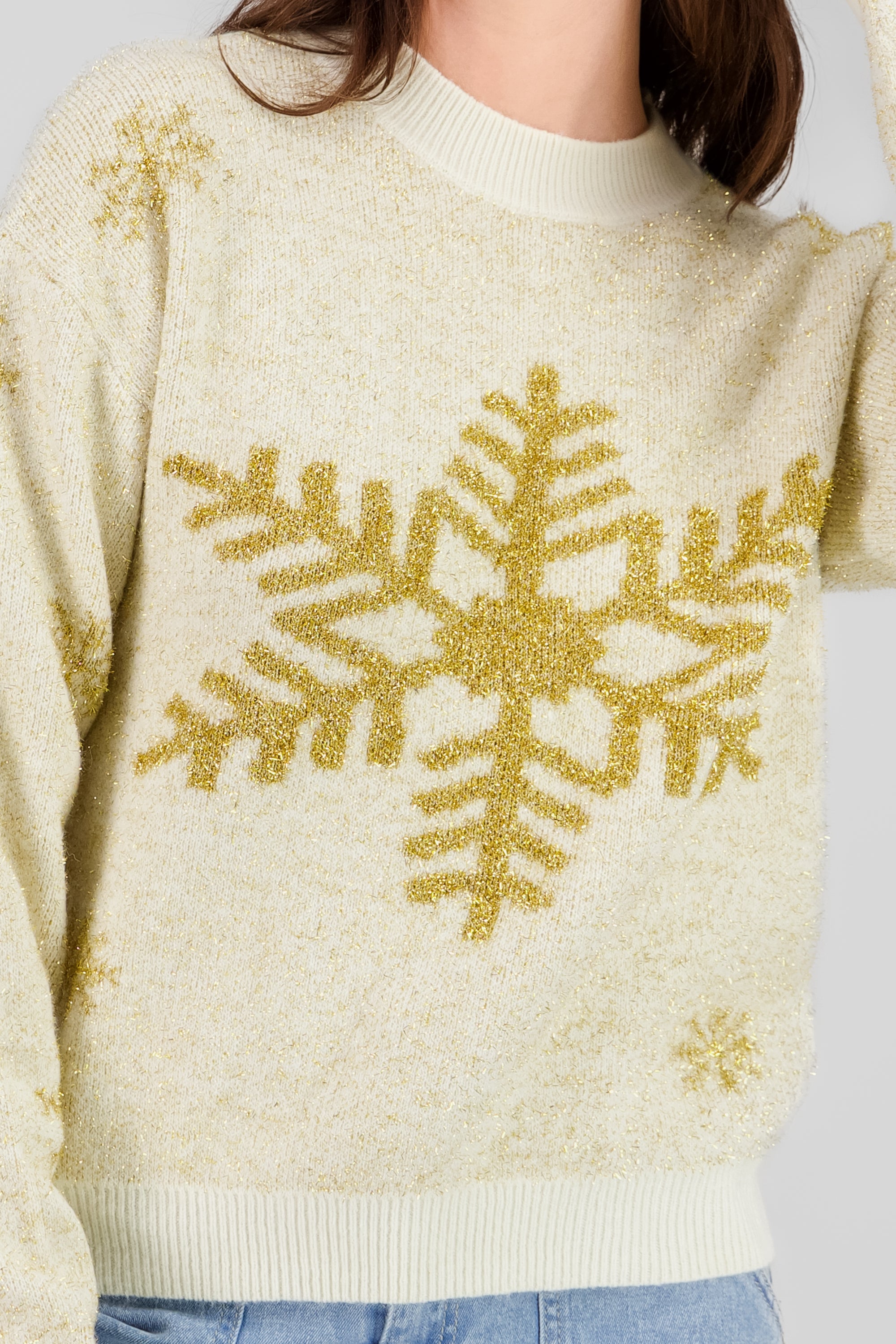 Christmas Sweater with Glitter CREAM