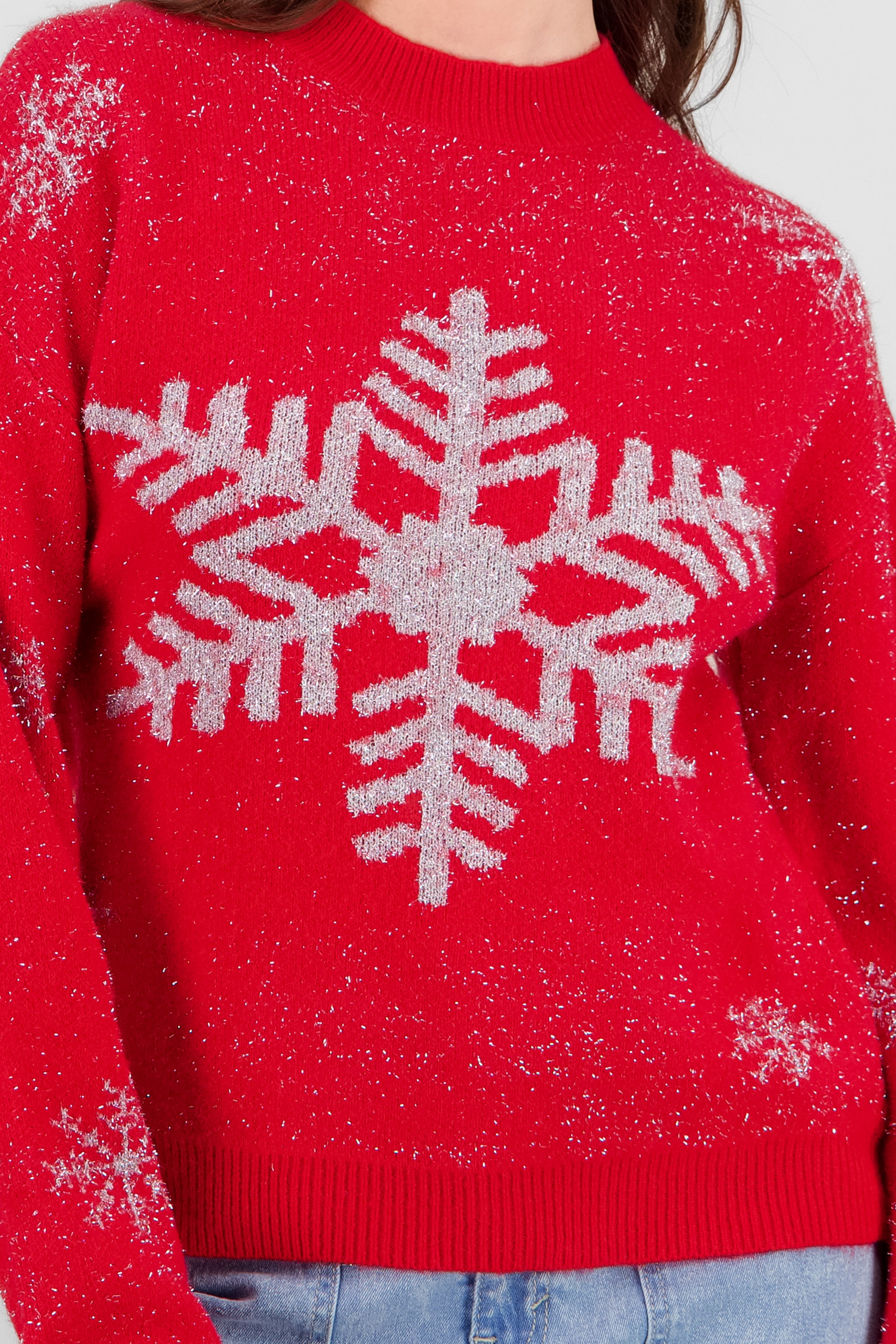 Christmas Sweater with Glitter SILVER