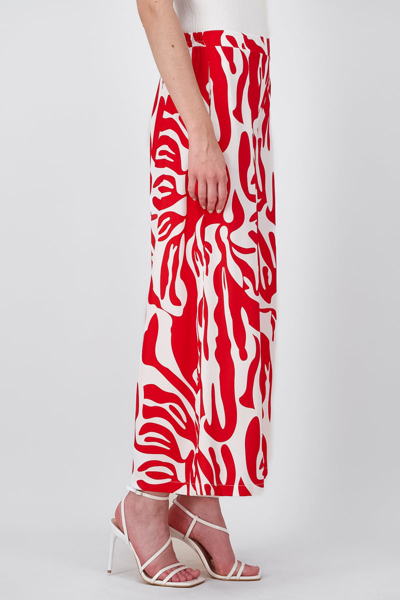 Printed Super WideLeg Pants RED COMBO