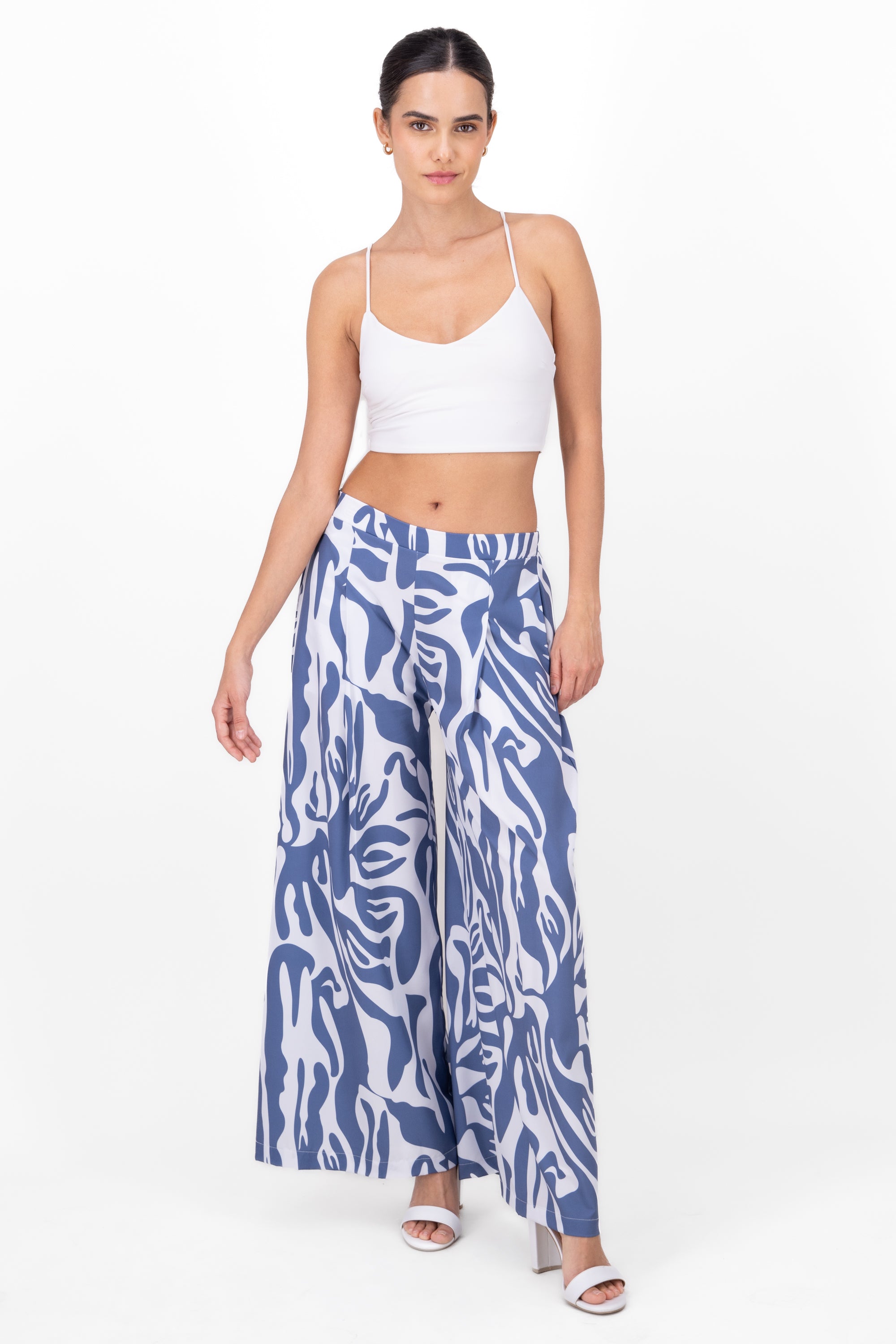 Printed Super WideLeg Pants INDIGO