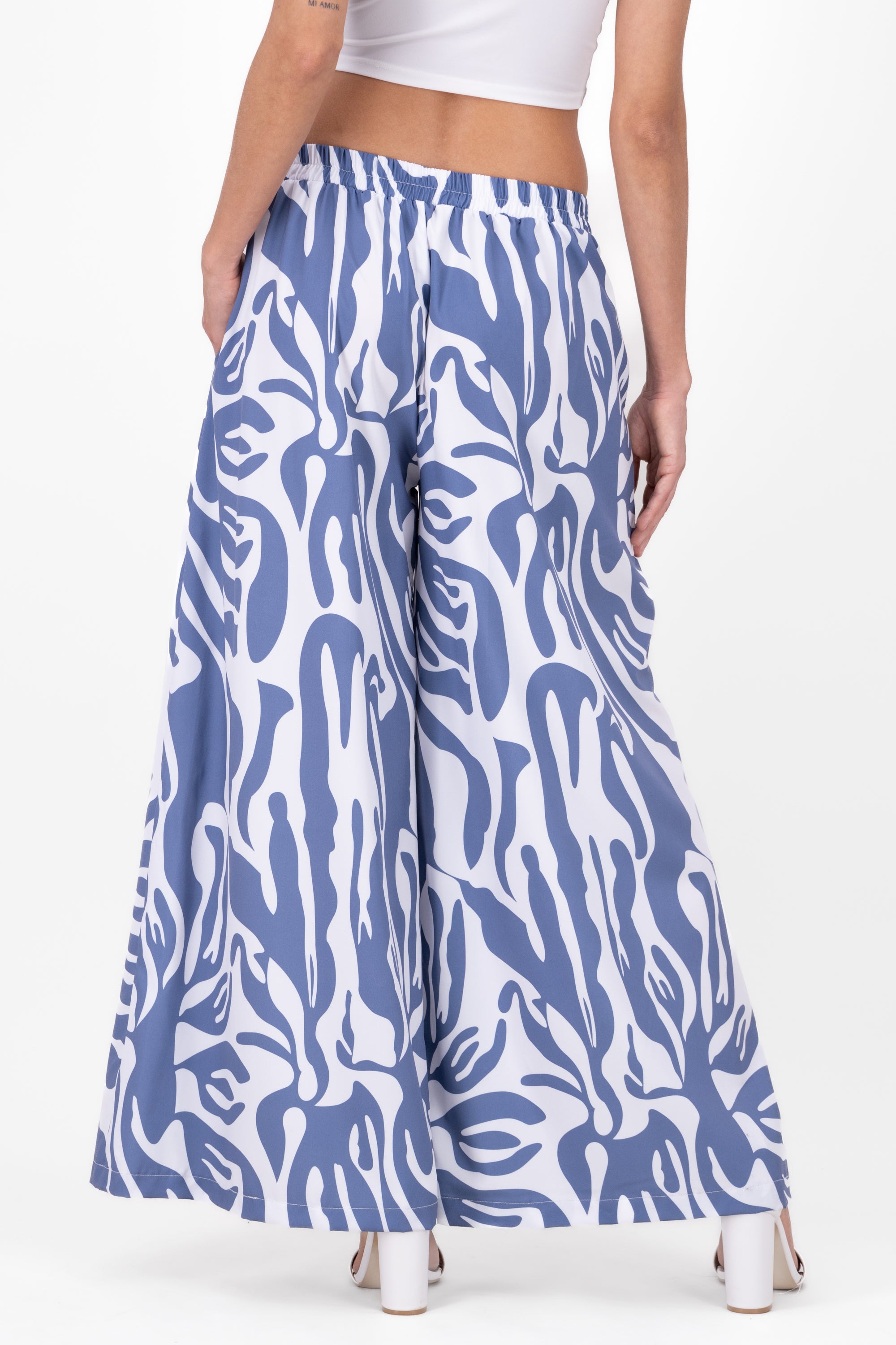 Printed Super WideLeg Pants INDIGO