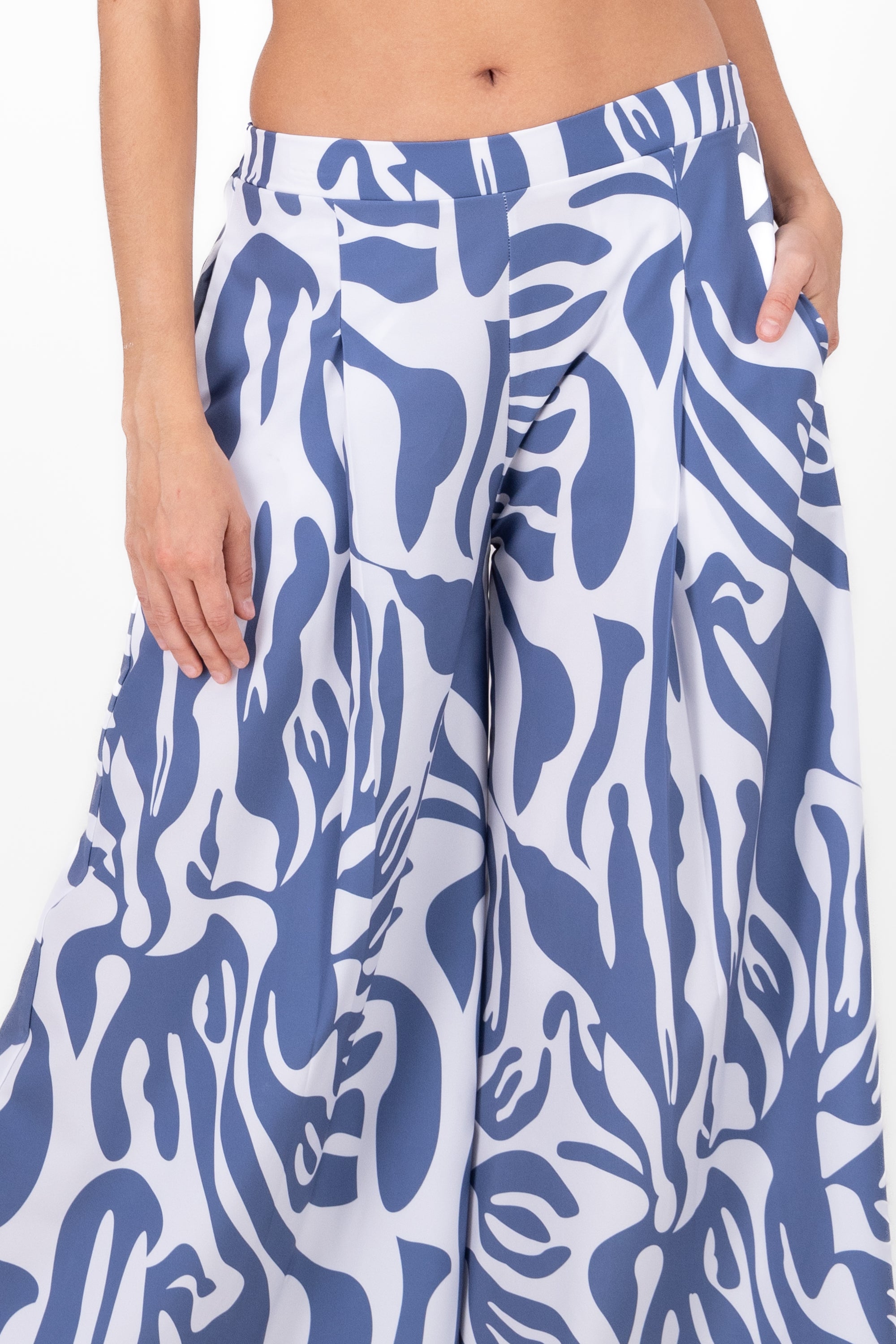 Printed Super WideLeg Pants INDIGO