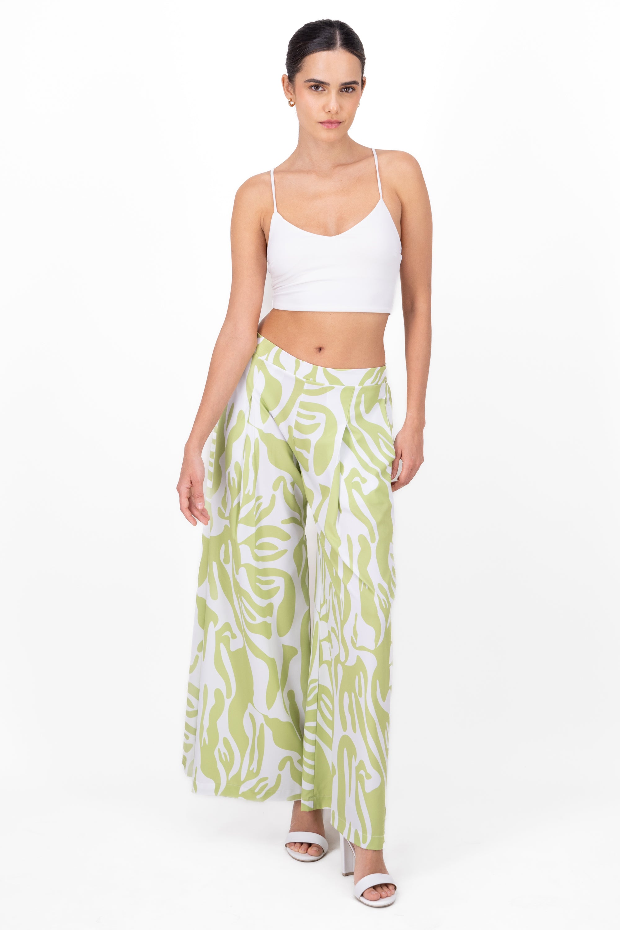 Printed Super WideLeg Pants SAGE