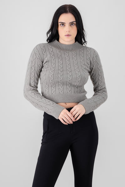 MockNeck Knit Sweater 