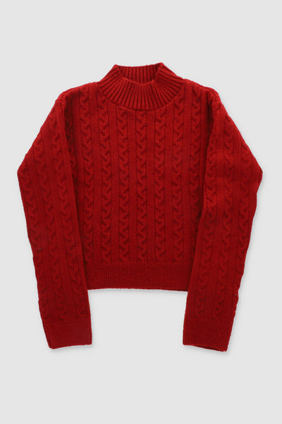 MockNeck Knit Sweater 