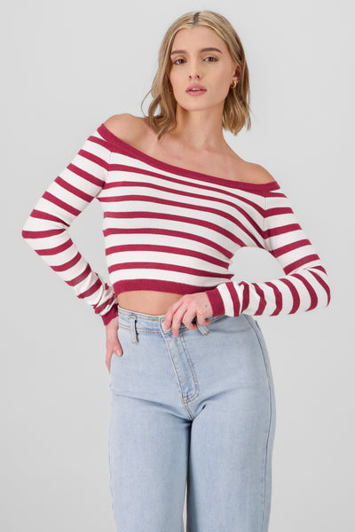 OffTheShoulder Sweater PLUM