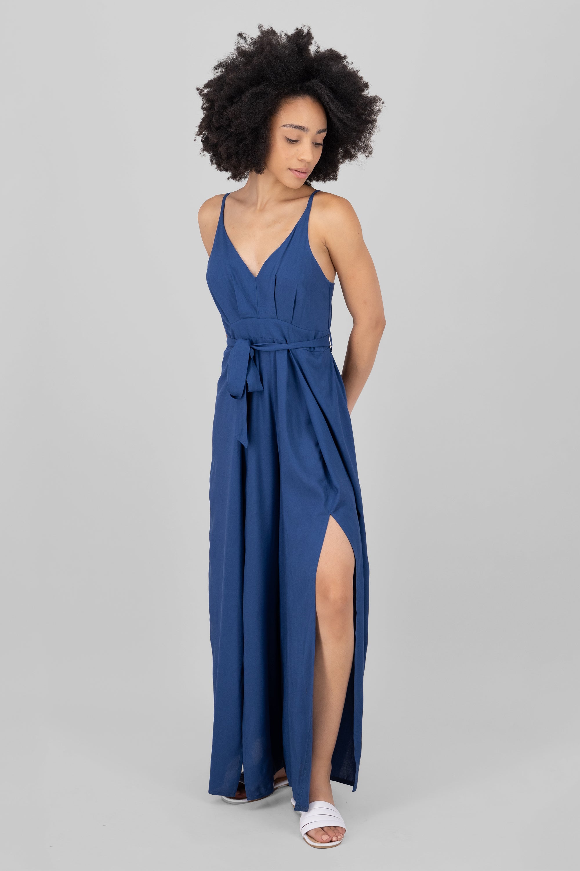 Side Slit Jumpsuit NAVY