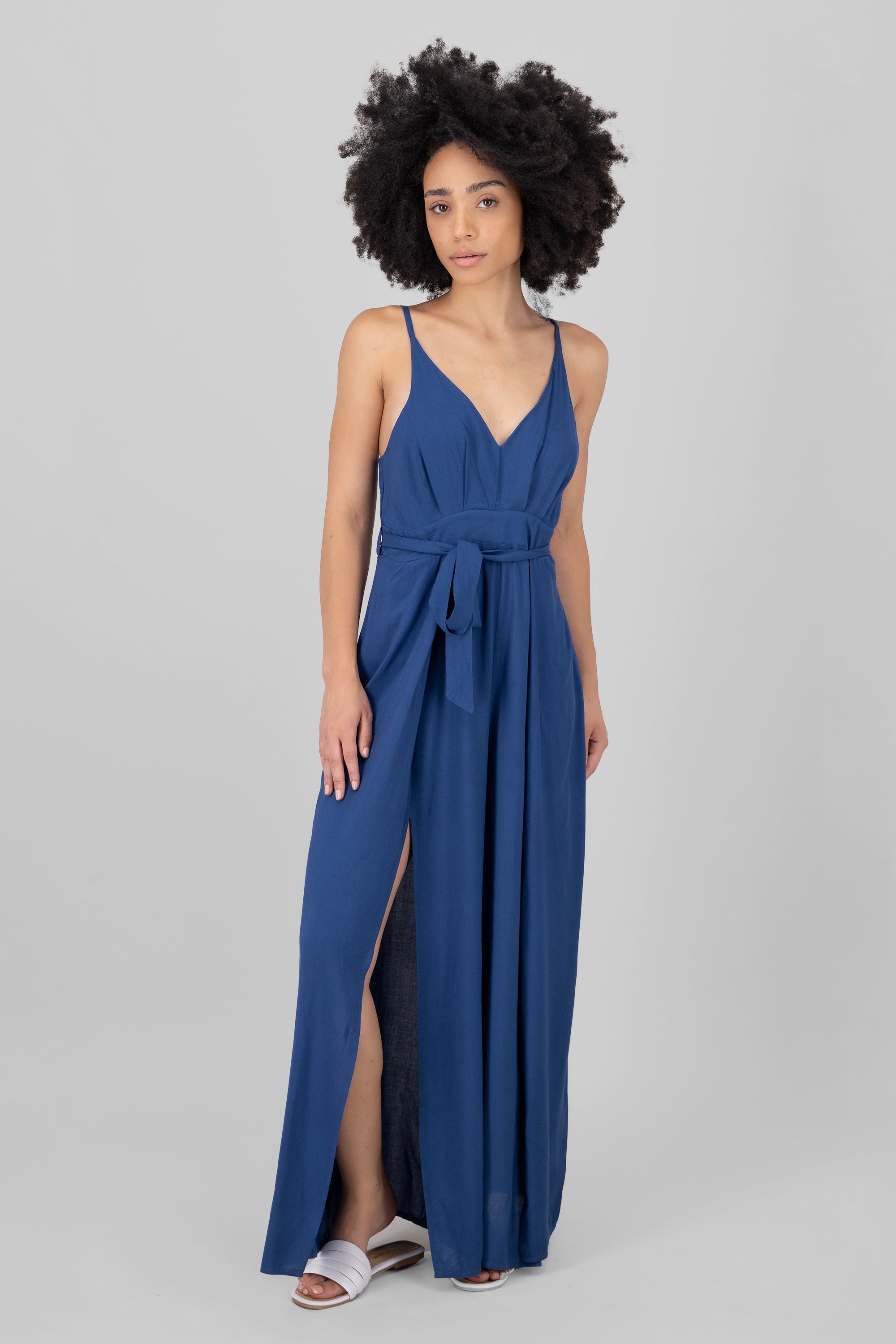 Side Slit Jumpsuit NAVY