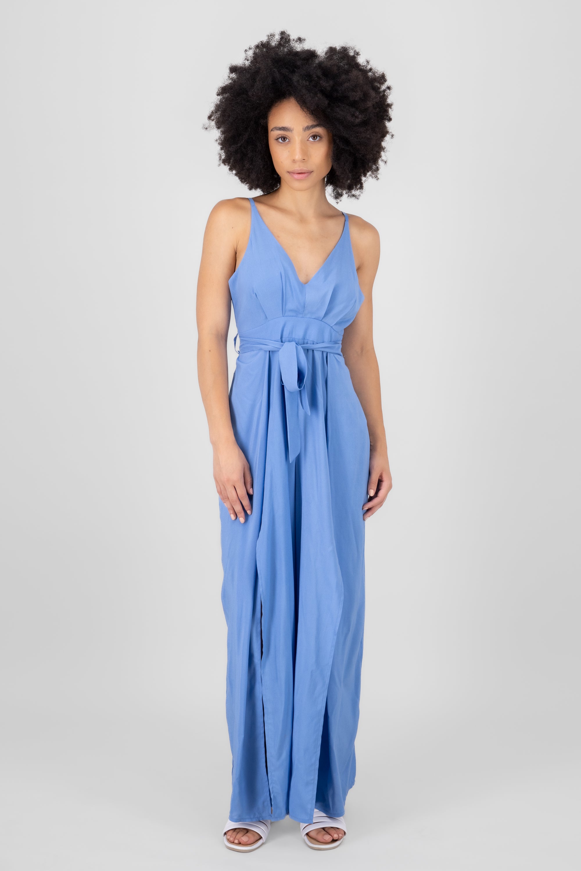 Side Slit Jumpsuit SKY BLUE