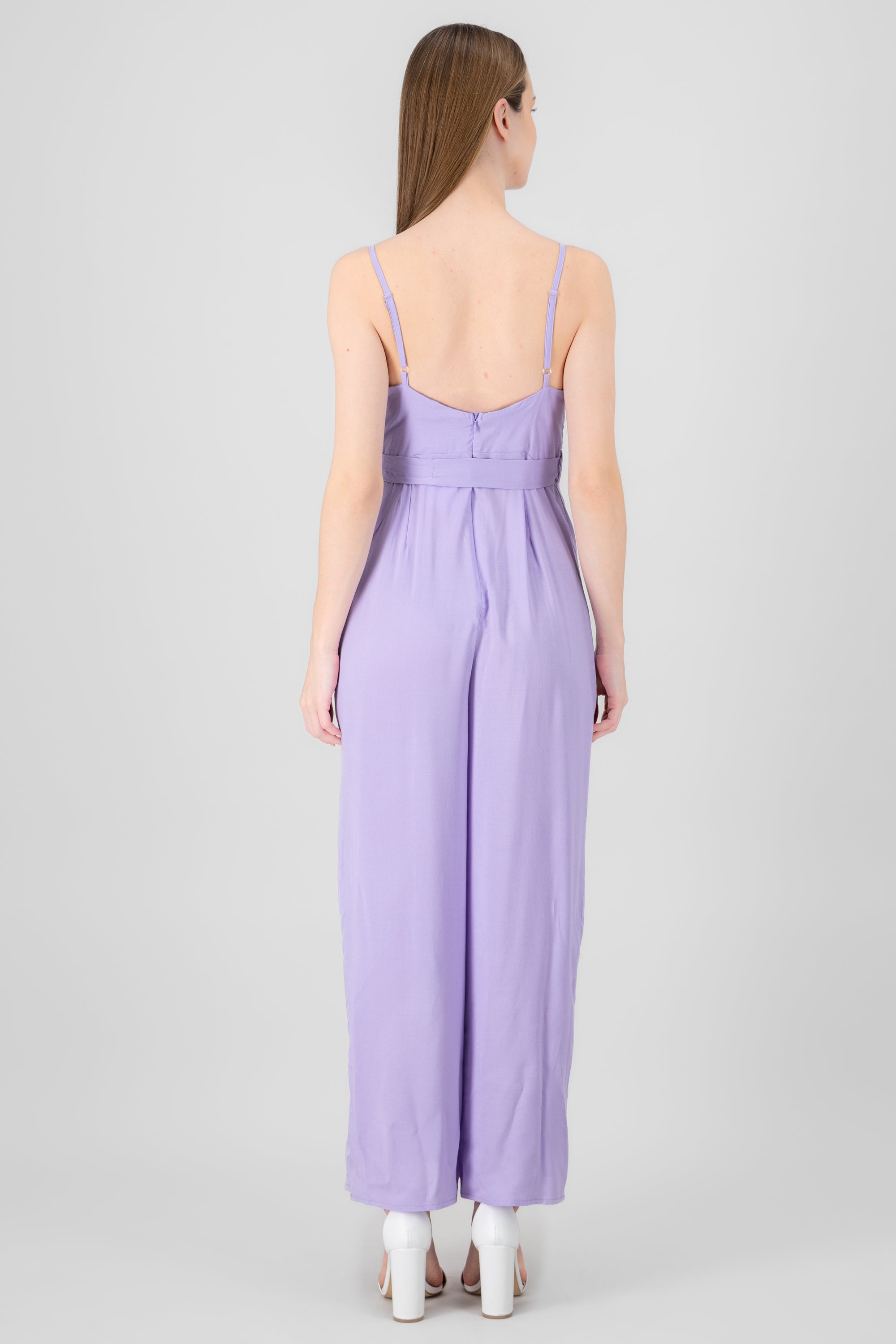 Side Slit Jumpsuit PASTEL PURPLE