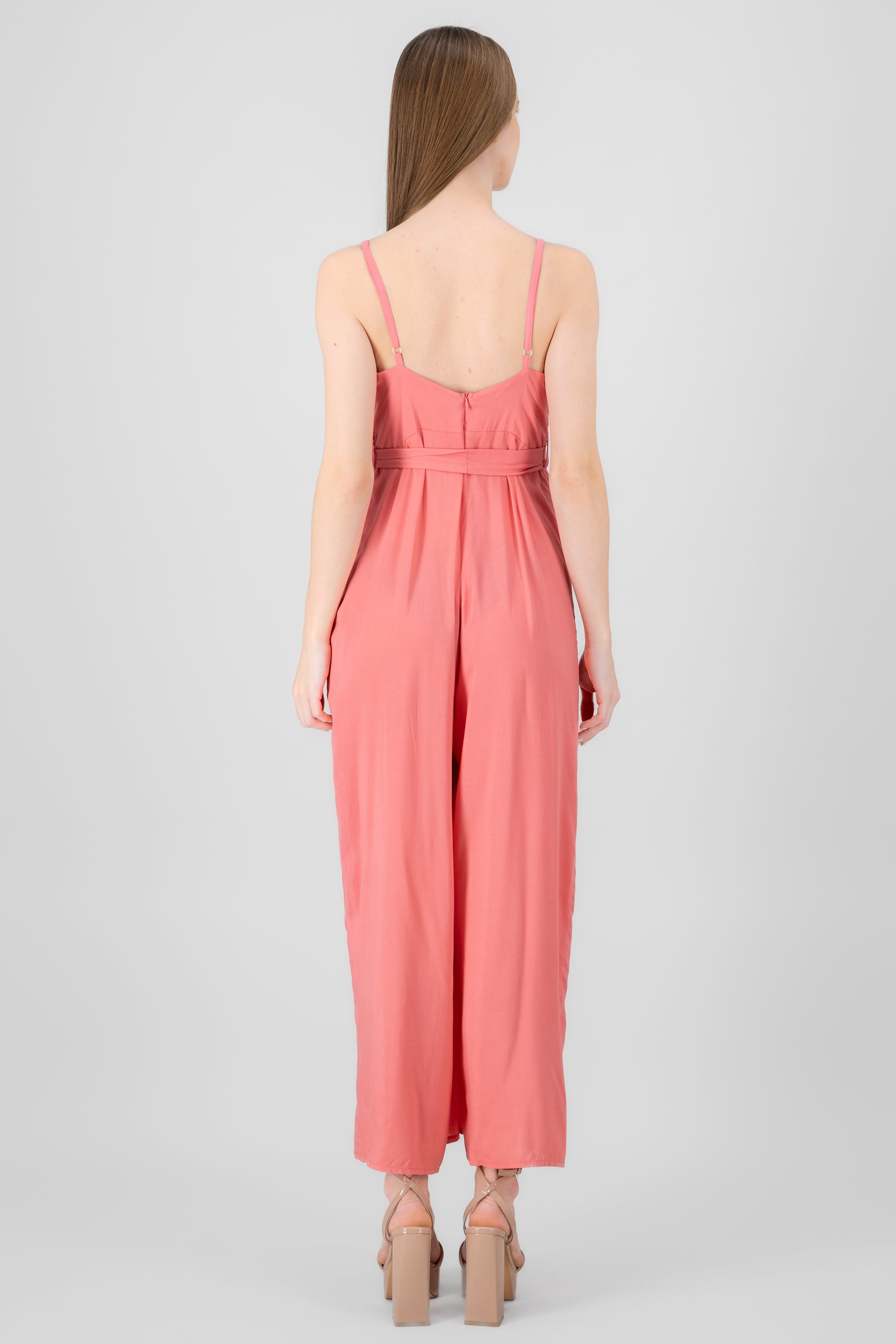 Side Slit Jumpsuit CORAL