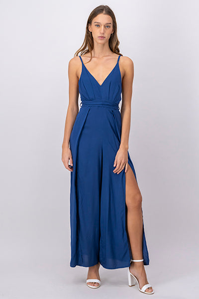 Side Slit Jumpsuit INDIGO