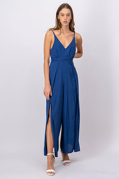 Side Slit Jumpsuit INDIGO