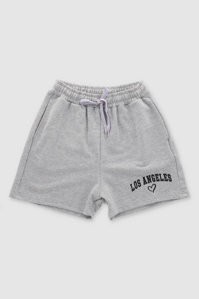 Los Angeles Printed Loungewear Shorts BLACK