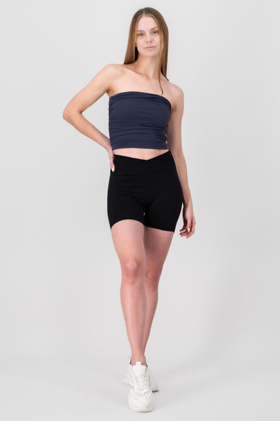 Basic Crisscross Biker Shorts BLACK