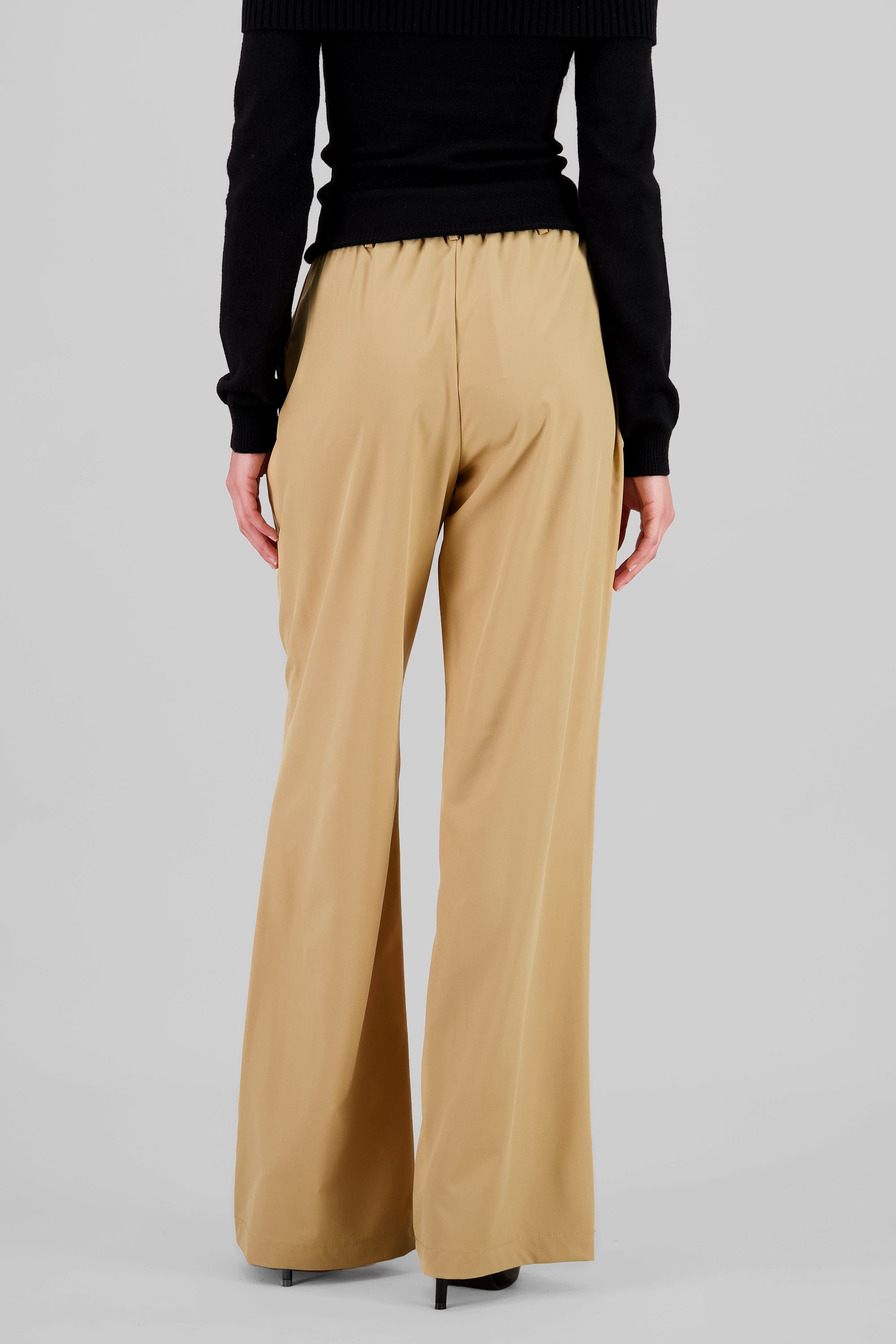 Basic Straight Leg Trousers BEIGE