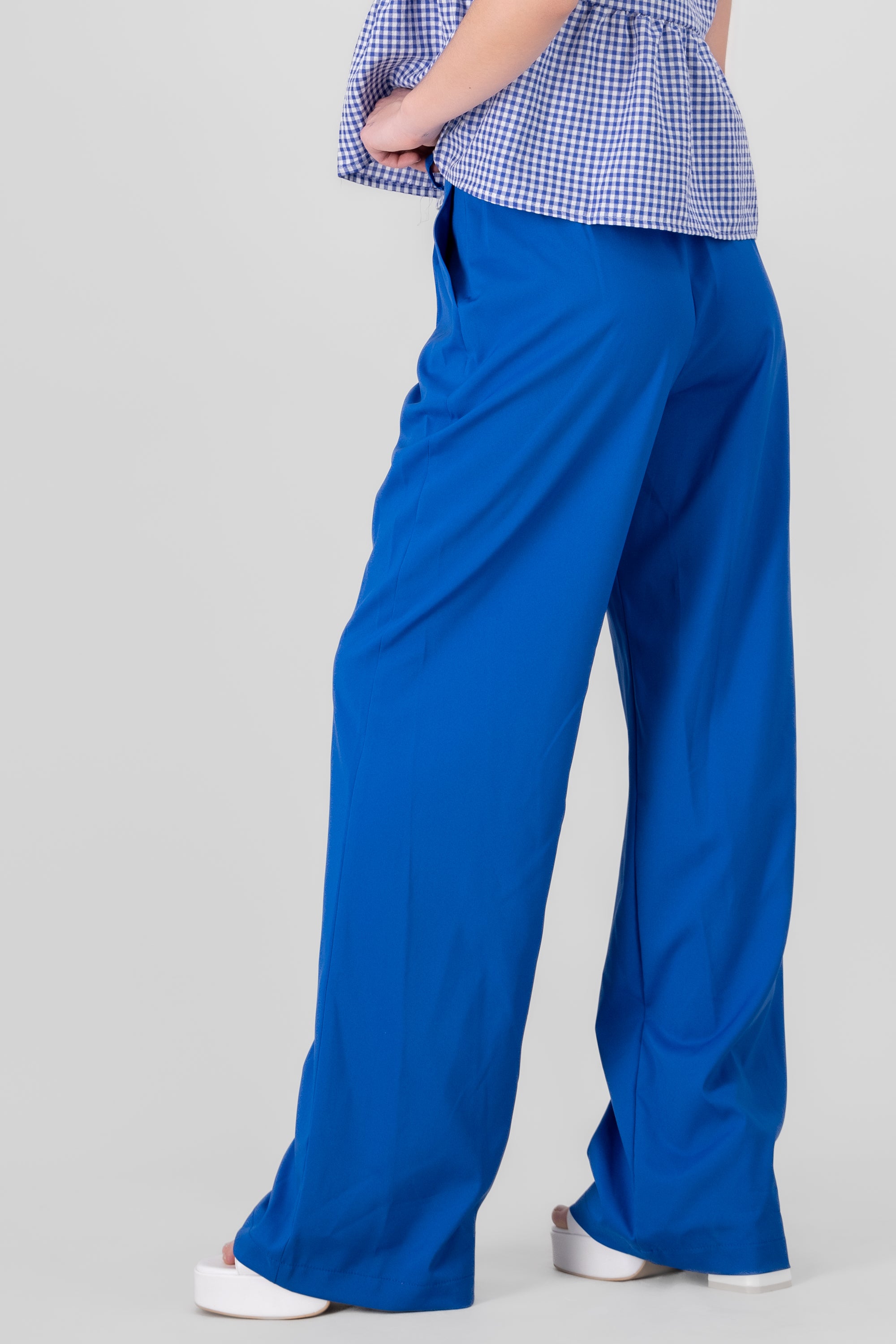 Basic Straight Leg Trousers ROYAL BLUE