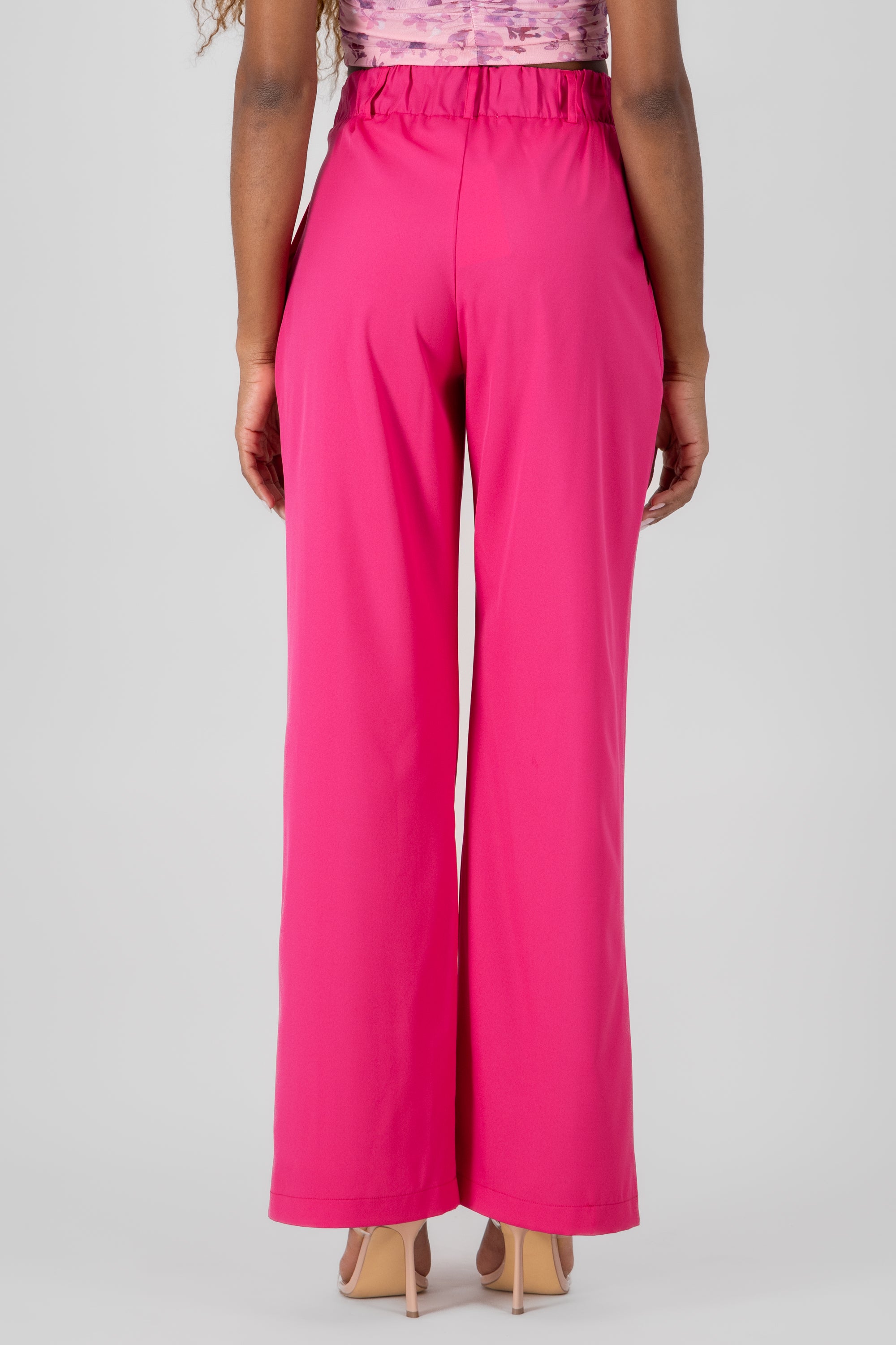 Basic Straight Leg Trousers FUCHSIA