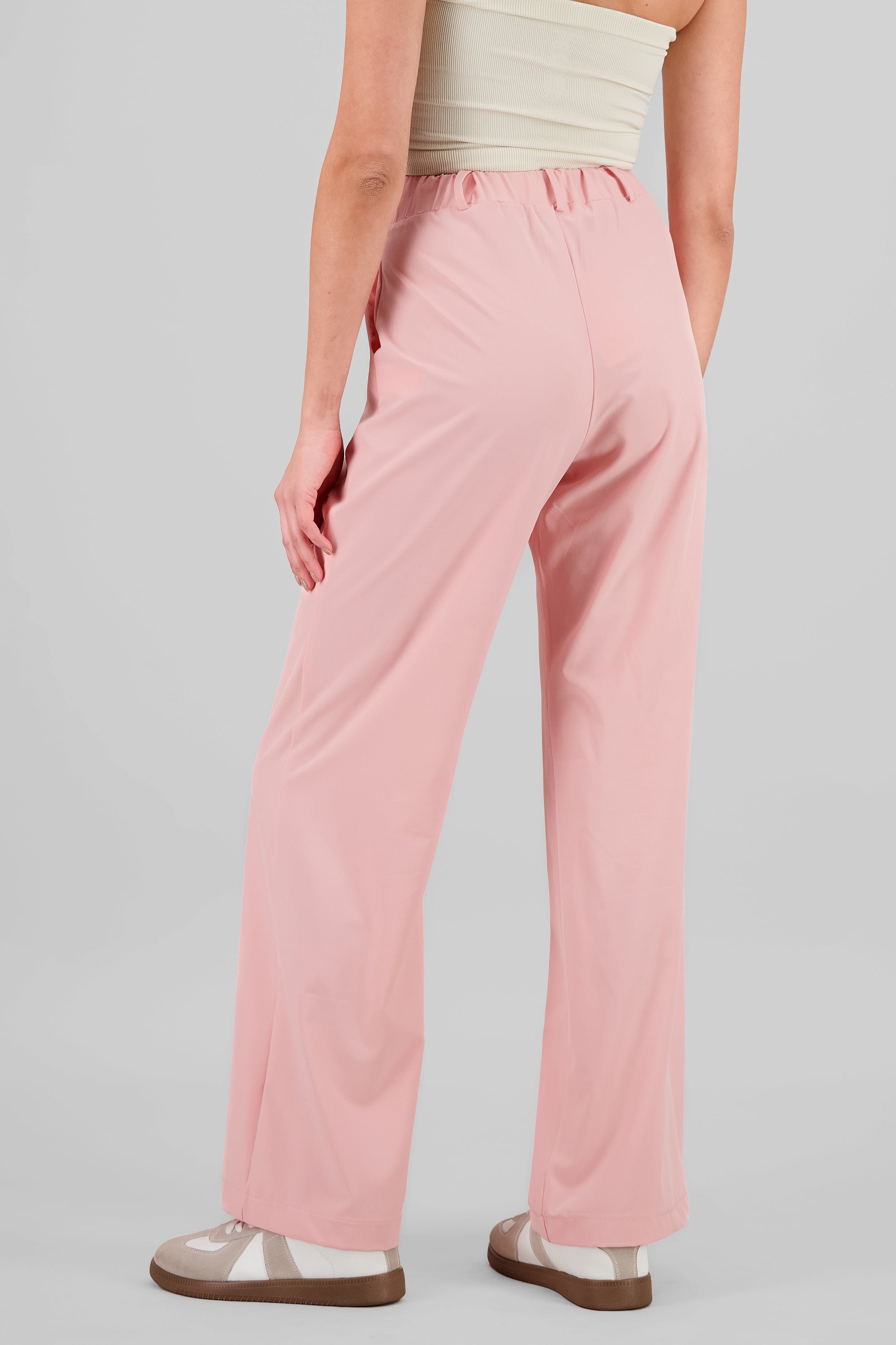 Basic Straight Leg Trousers PASTEL PINK