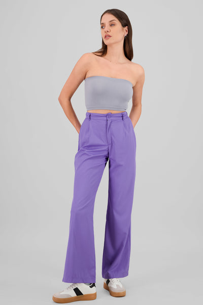 Basic Straight Leg Trousers LAVENDER