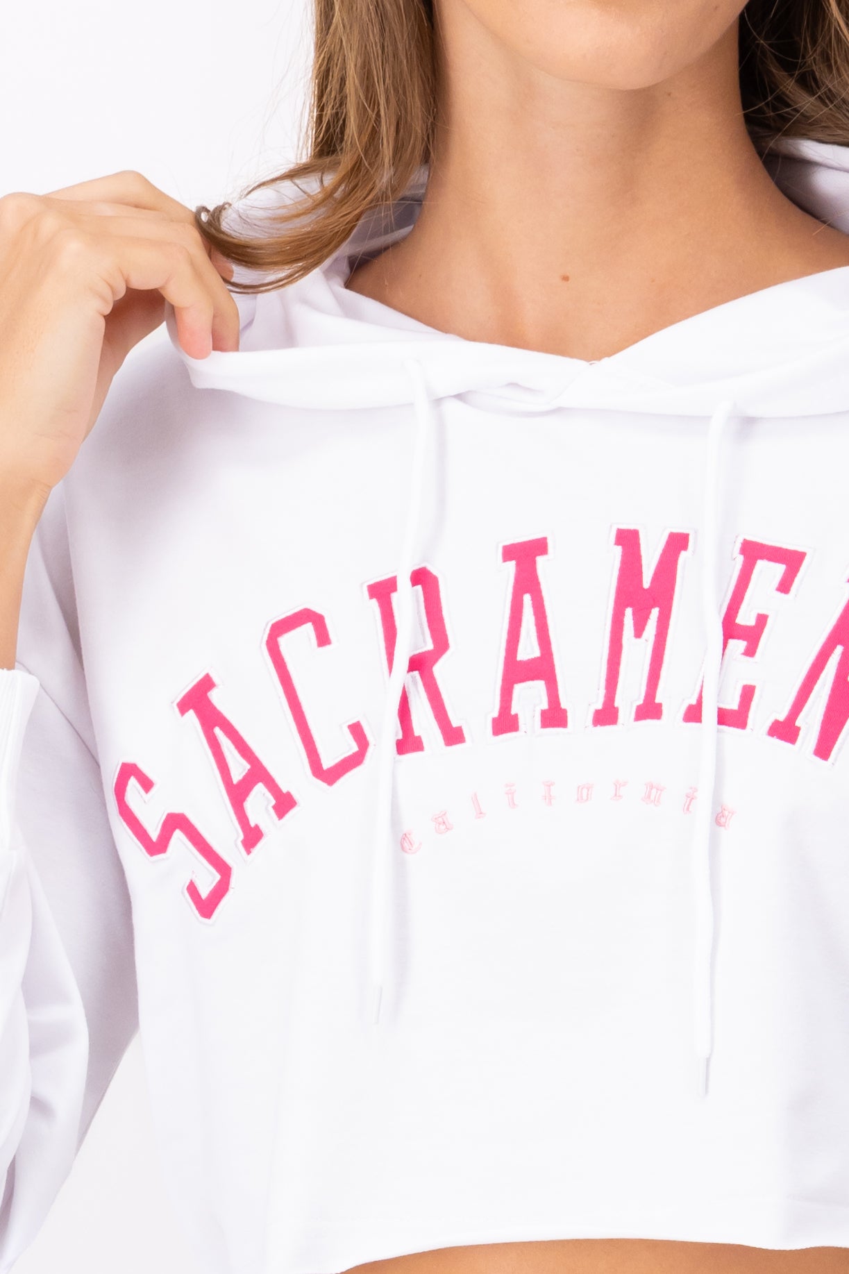 Sacramento Graphic Cropped Sweatshirt BONE COMBO