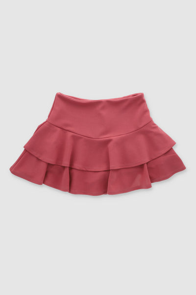 DoubleLayer Ruffle Hem Mini Skirt NAVY