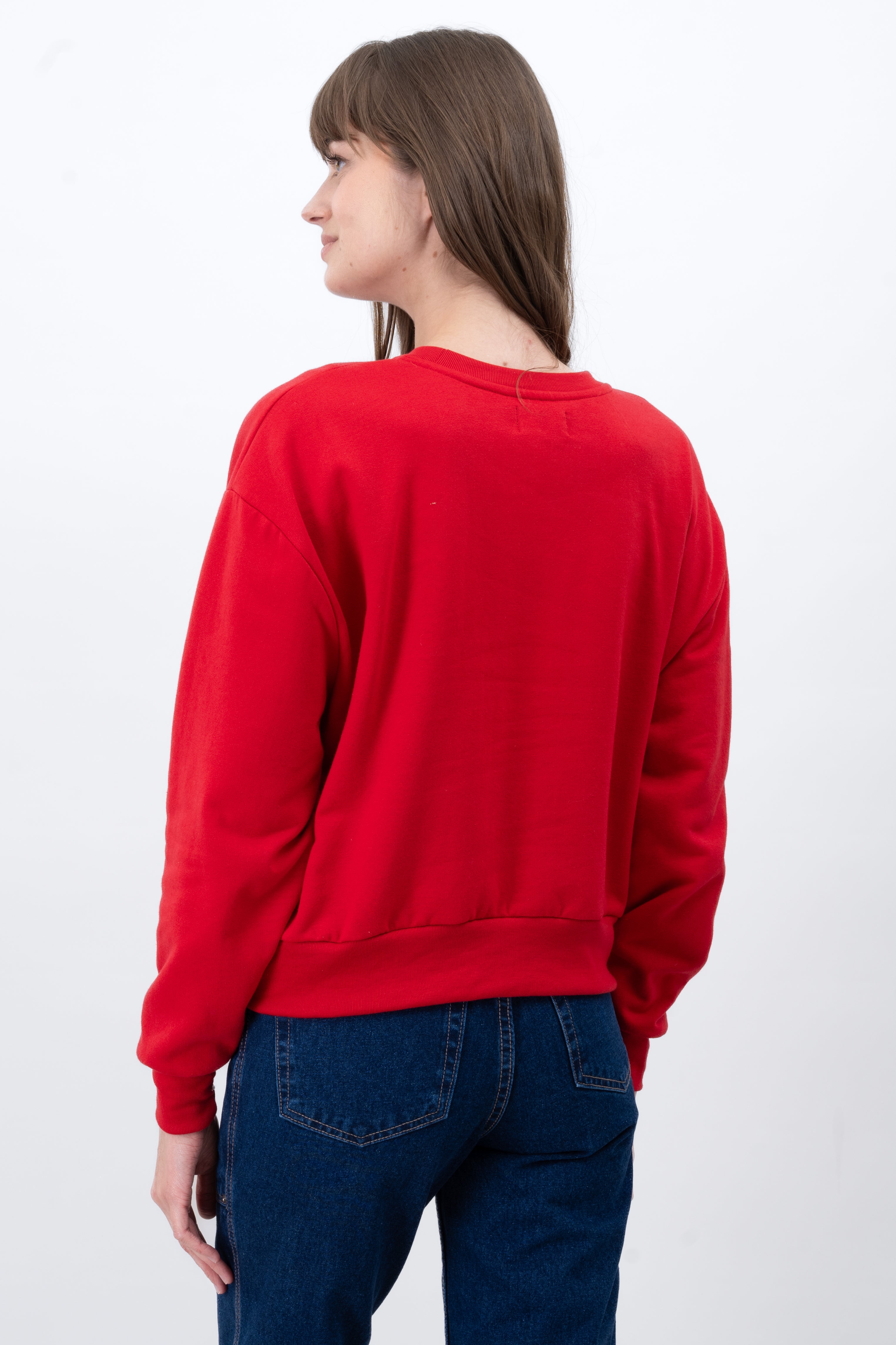 Maine Printed Sweatshirt Crewneck RED COMBO