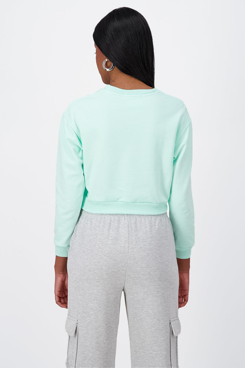 Los Angeles Graphic Cropped Sweatshirt MINT