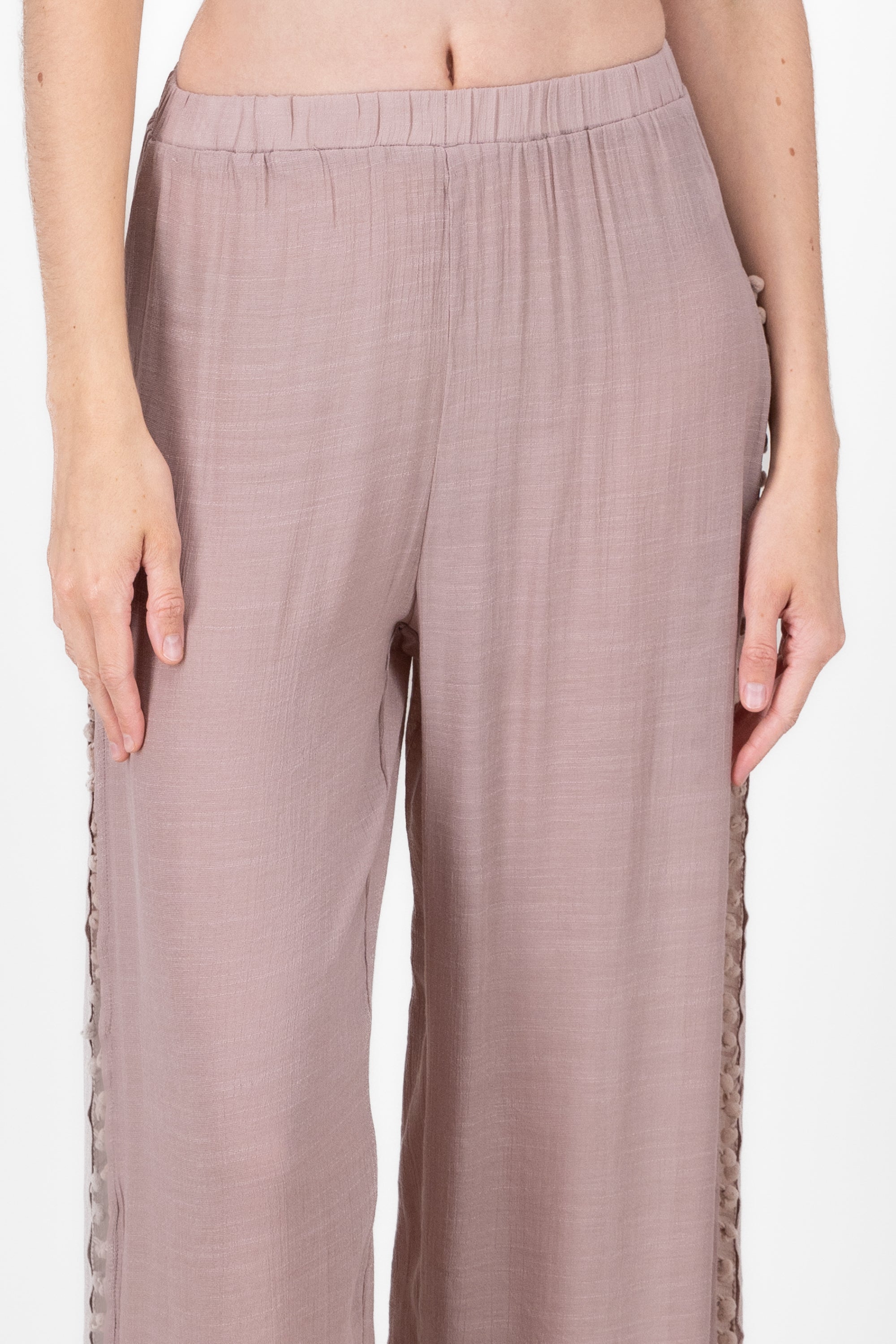 Mesh Wide Leg Cover Up Pants SAND