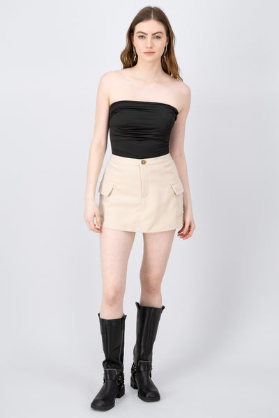 Cargo Mini Skirt BEIGE