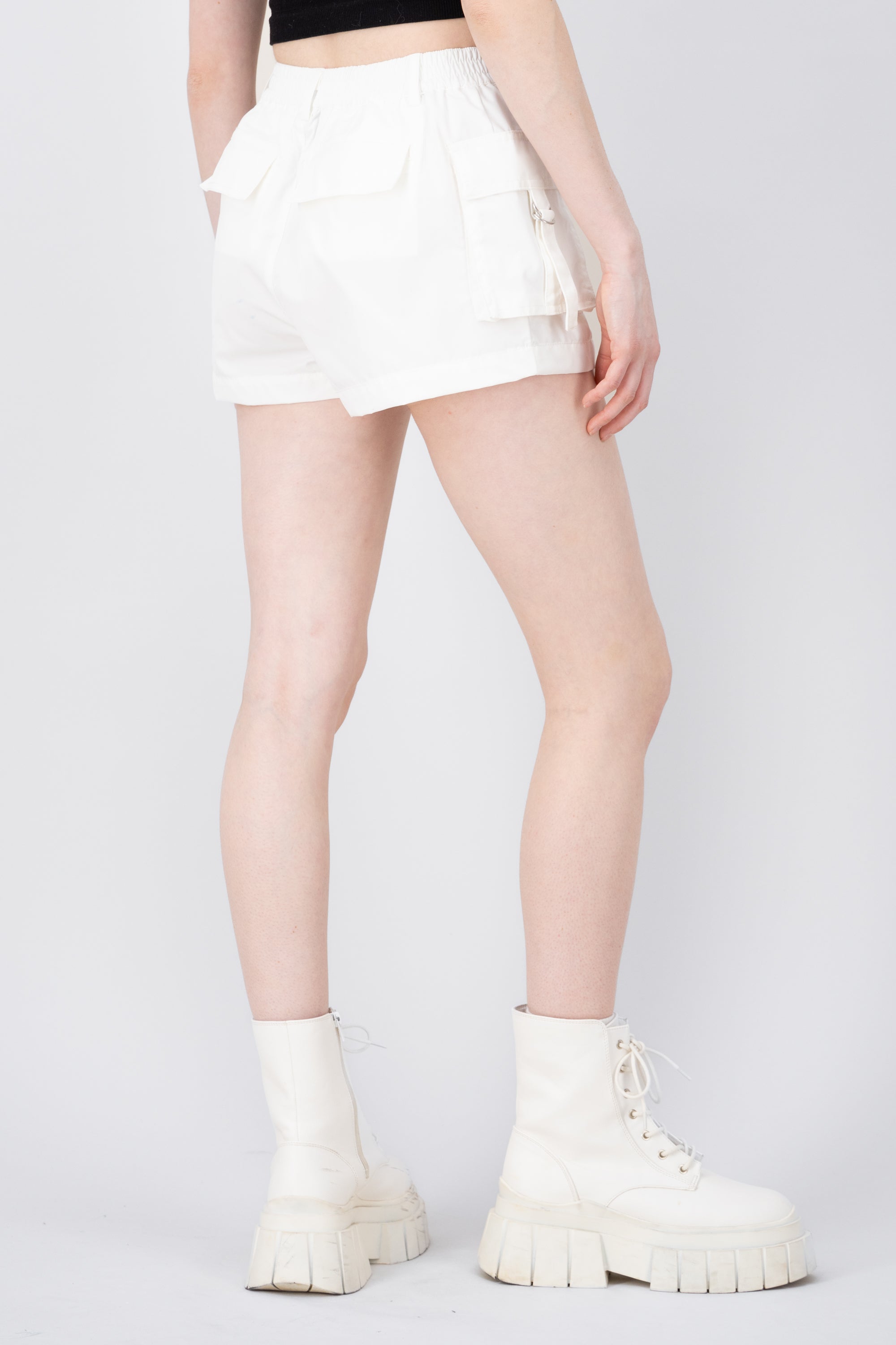 Cargo Mini Shorts WHITE