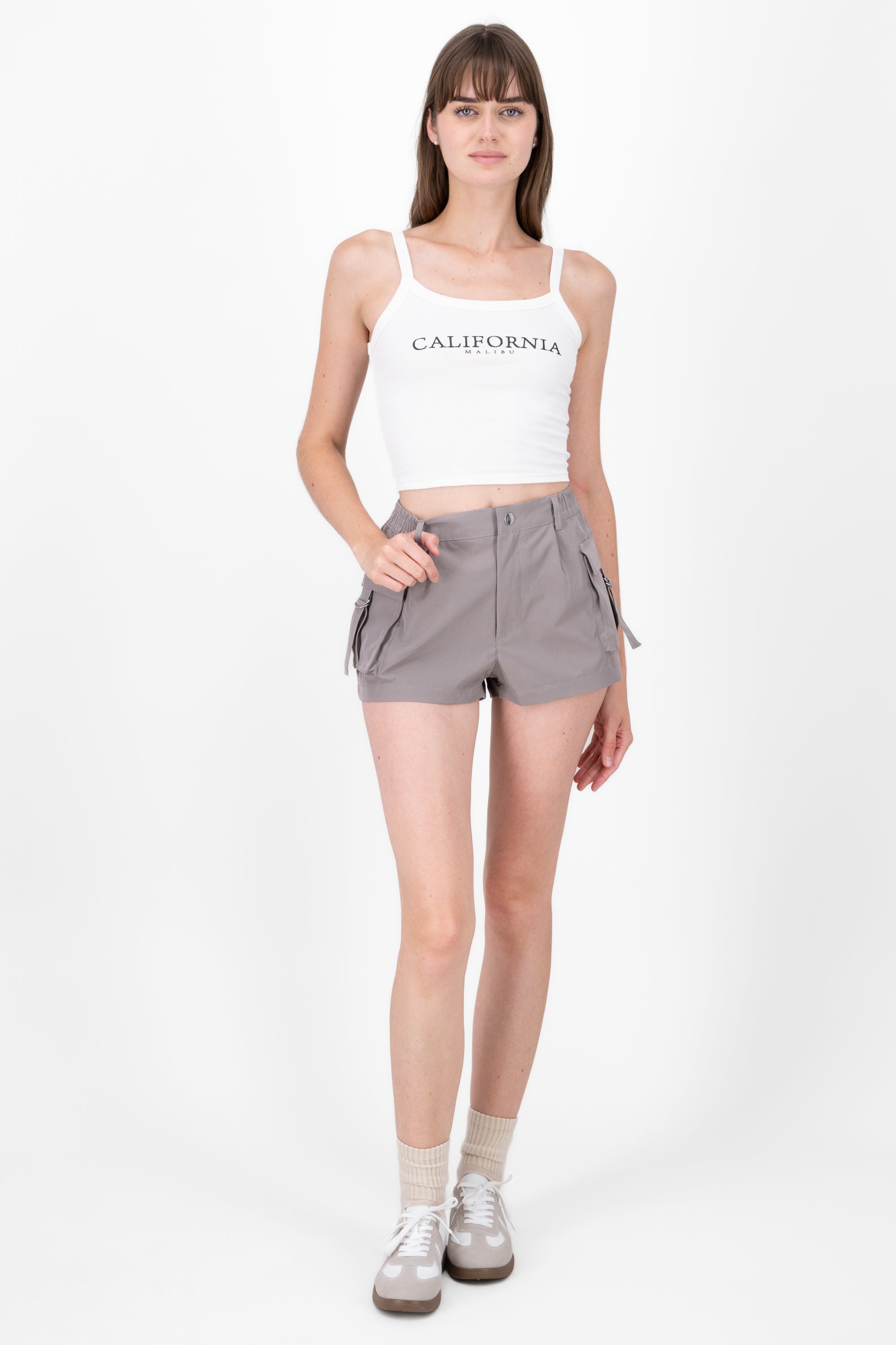 Cargo Mini Shorts GRAY