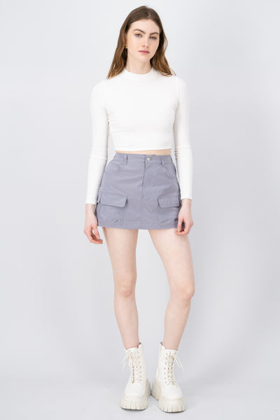 Mini Parachute Cargo Skirt GRAY