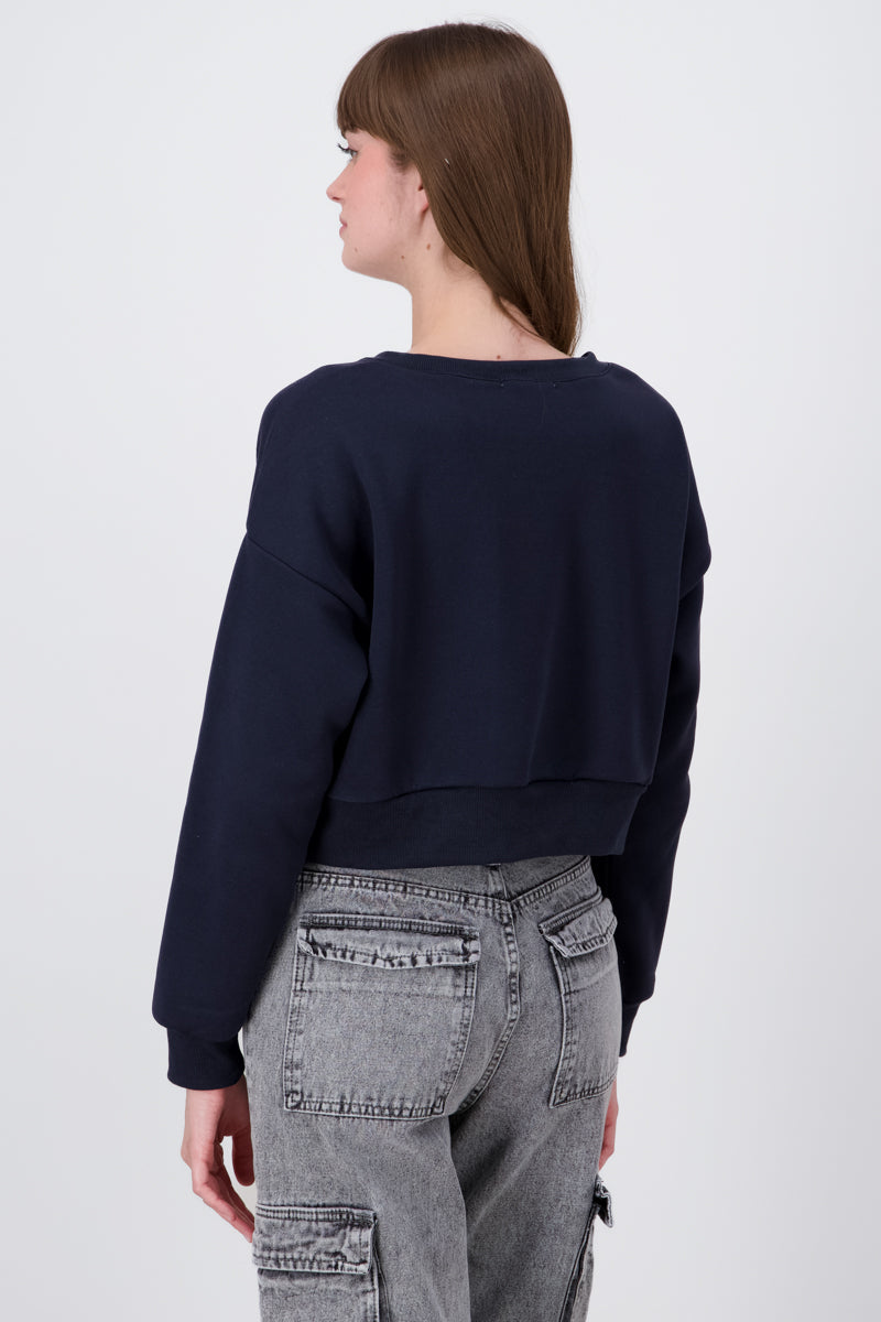 Newport Graphic Cropped Sweatshirt NAVY