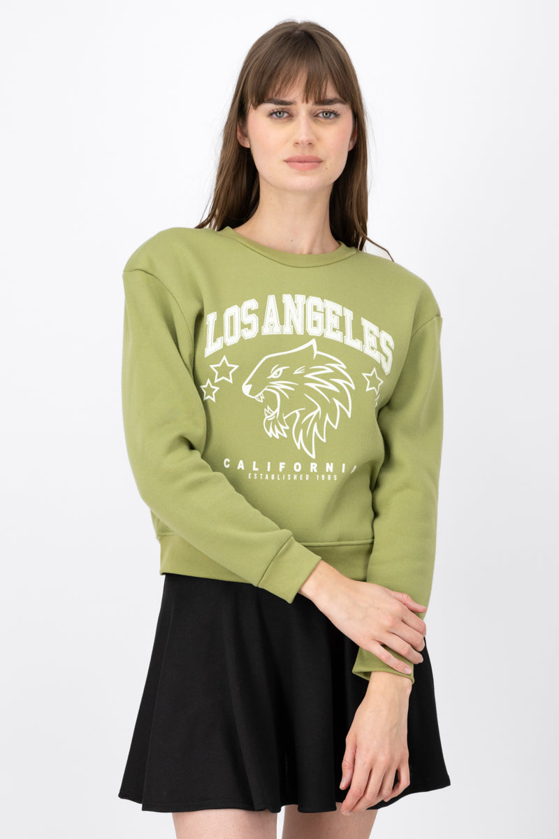 Los Angeles Graphic Sweatshirt OLIVE