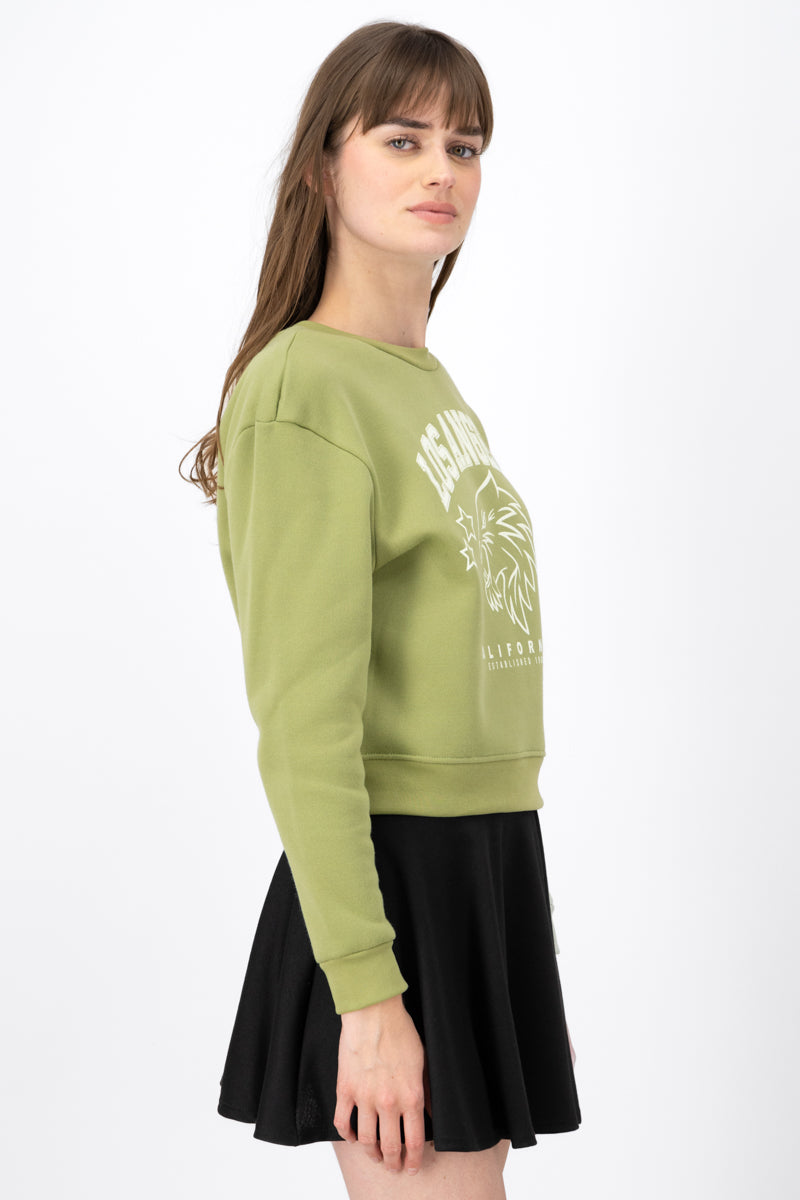 Los Angeles Graphic Sweatshirt OLIVE