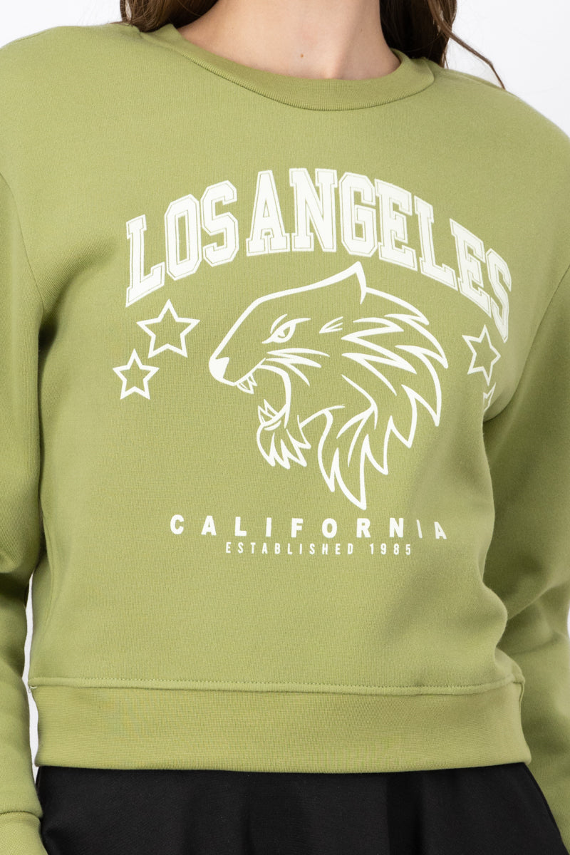 Los Angeles Graphic Sweatshirt OLIVE