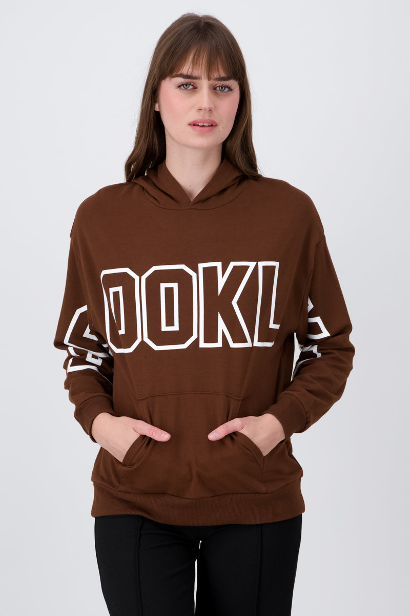 Brooklyn Graphic Fitted Hoodies BROWN