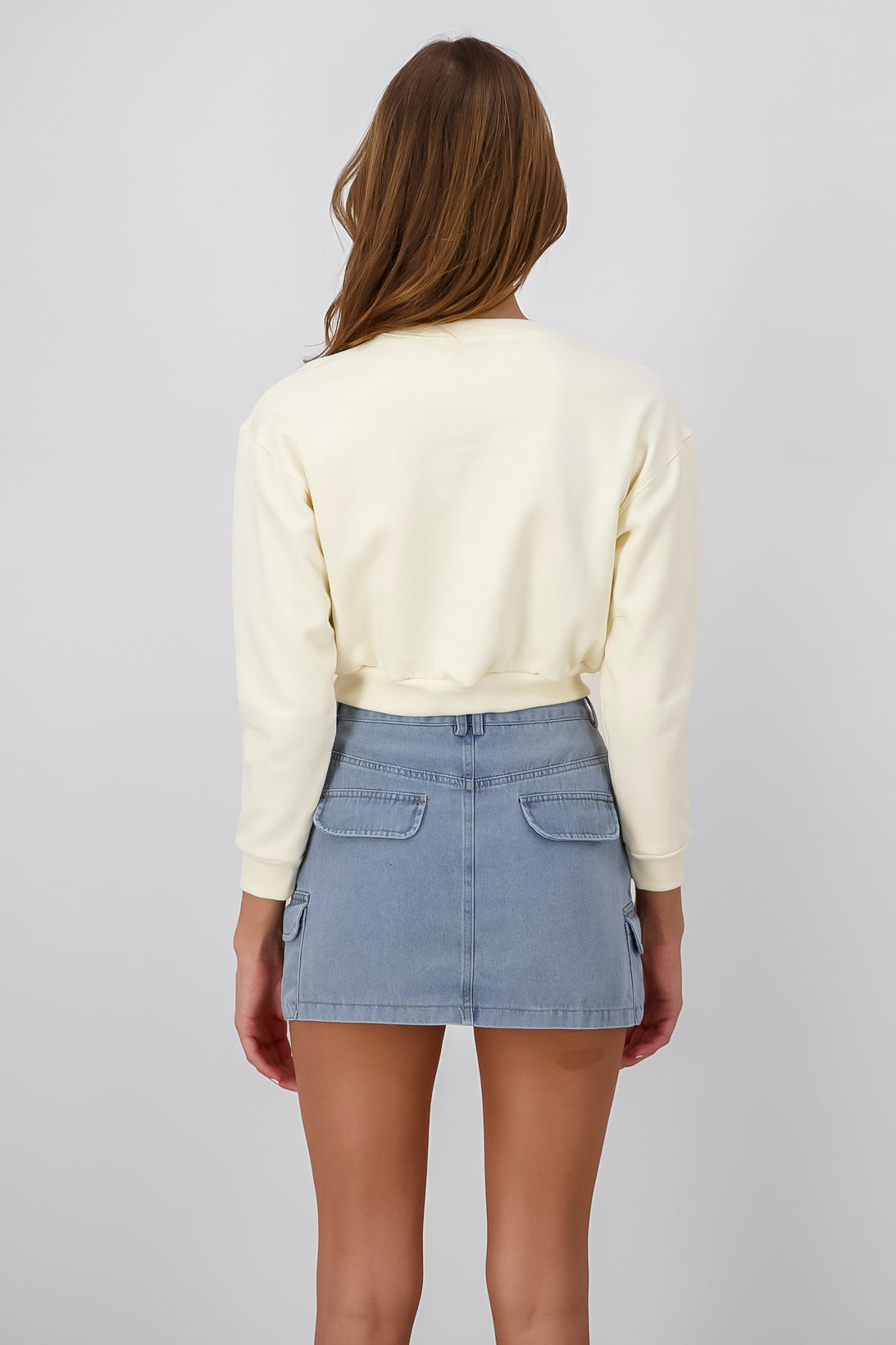 San Francisco Cropped Sweatshirt BEIGE