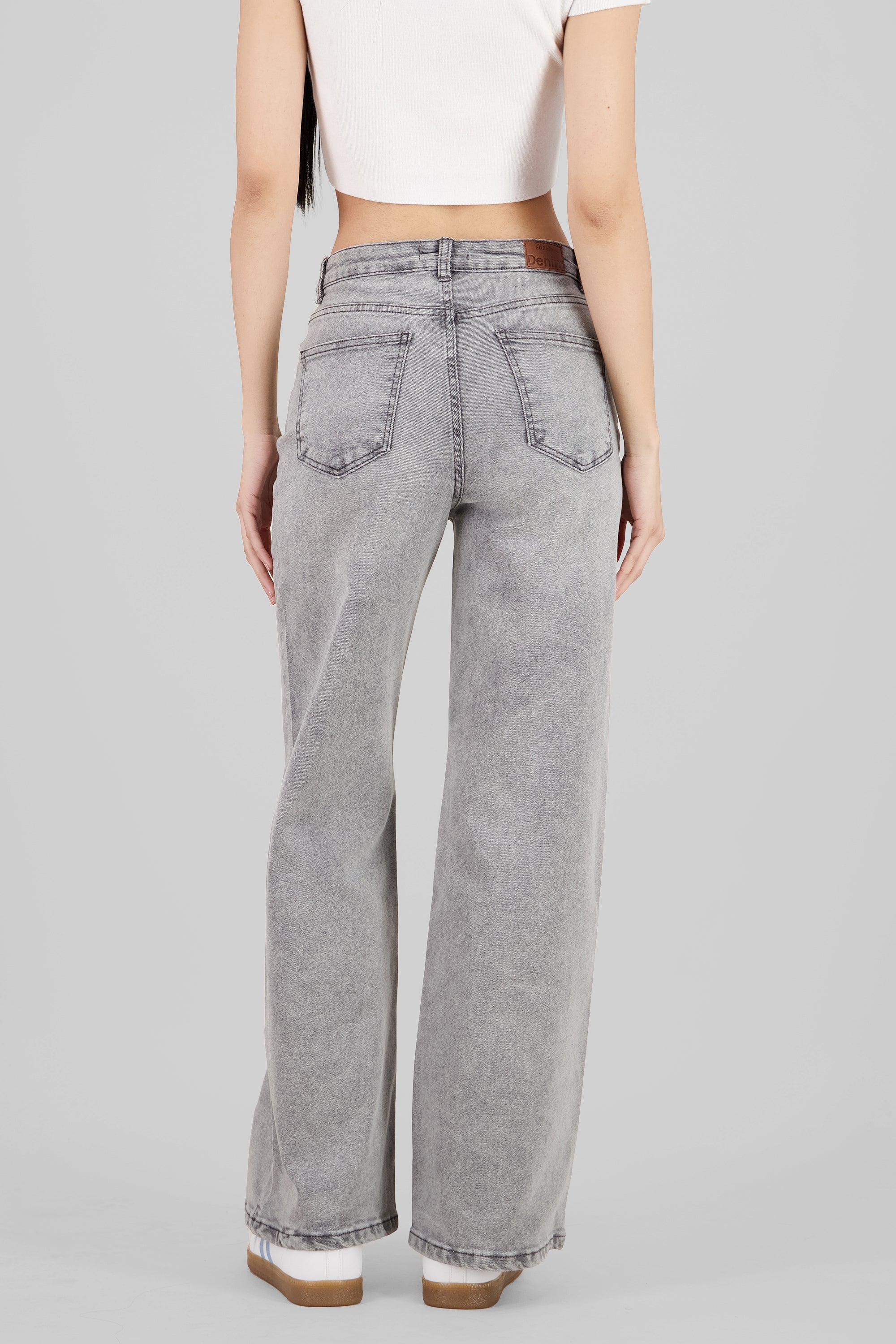 Basic Wide Leg Jeans GRAY