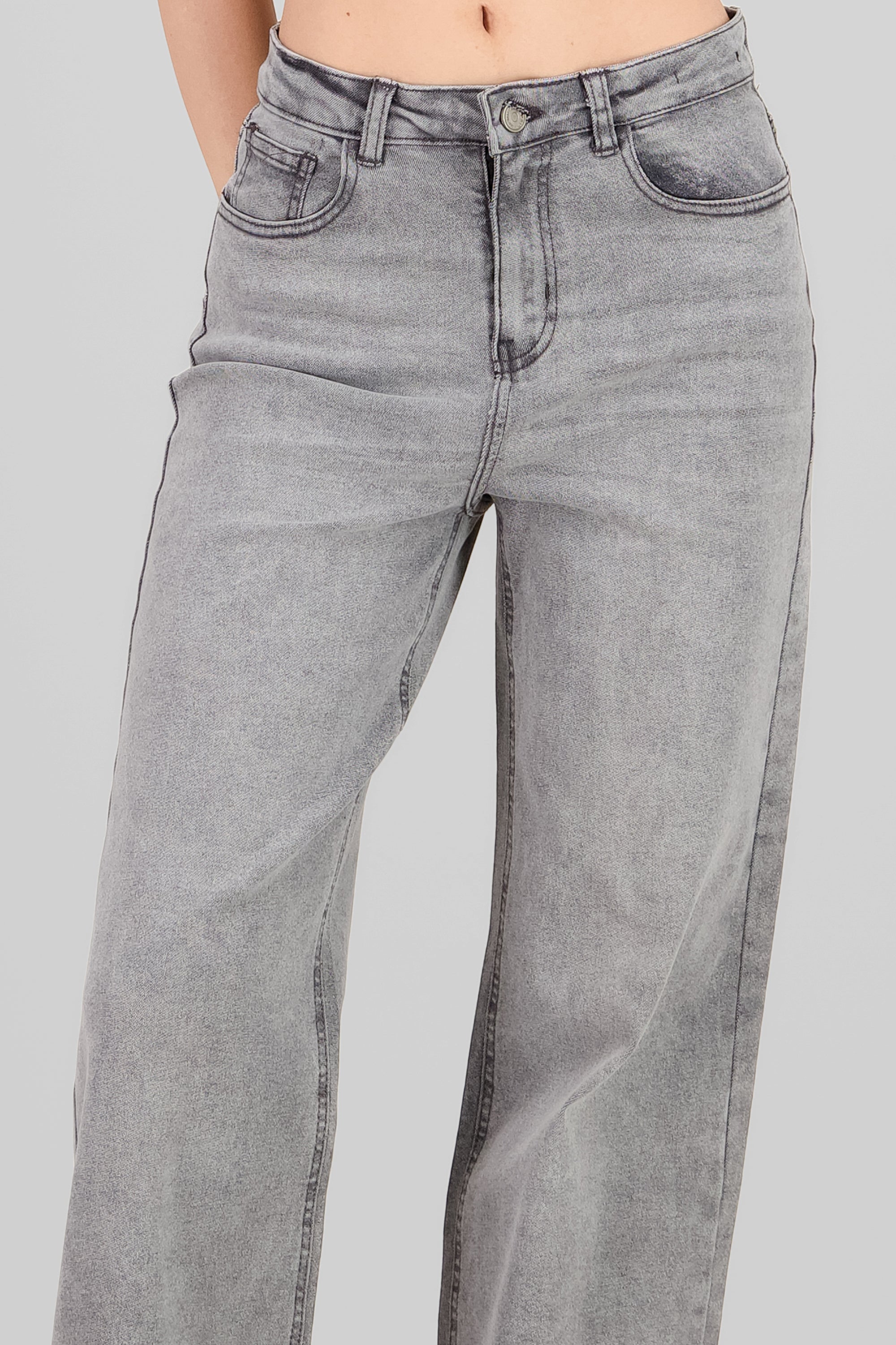 Basic Wide Leg Jeans GRAY