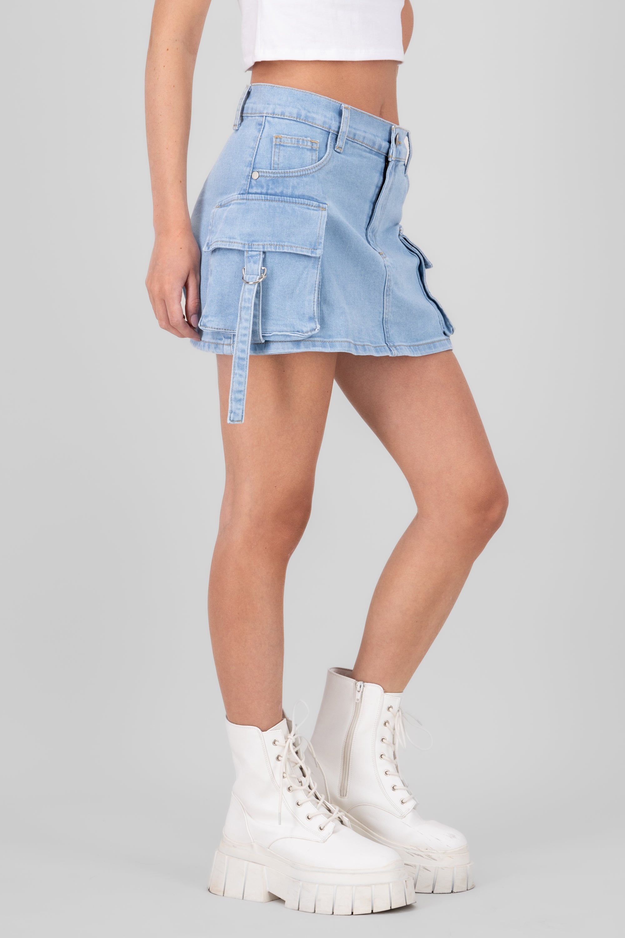 Cargo 2Pocket Mini Skort BLEACHED