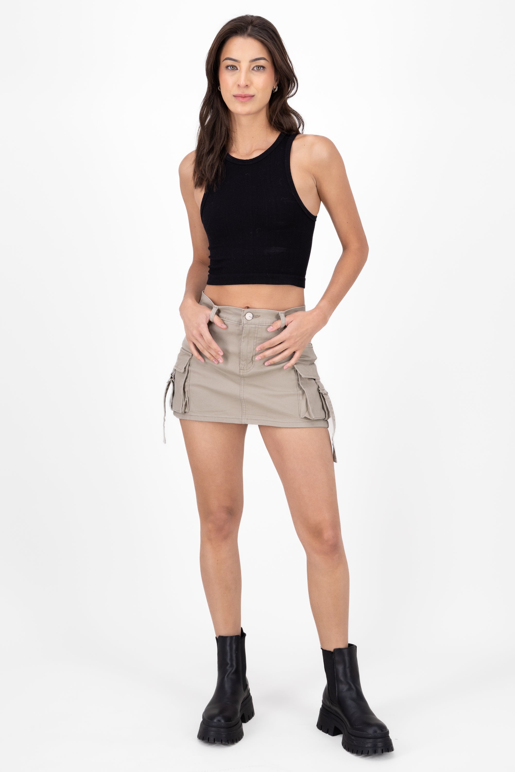 Cargo 2Pocket Mini Skort IVORY