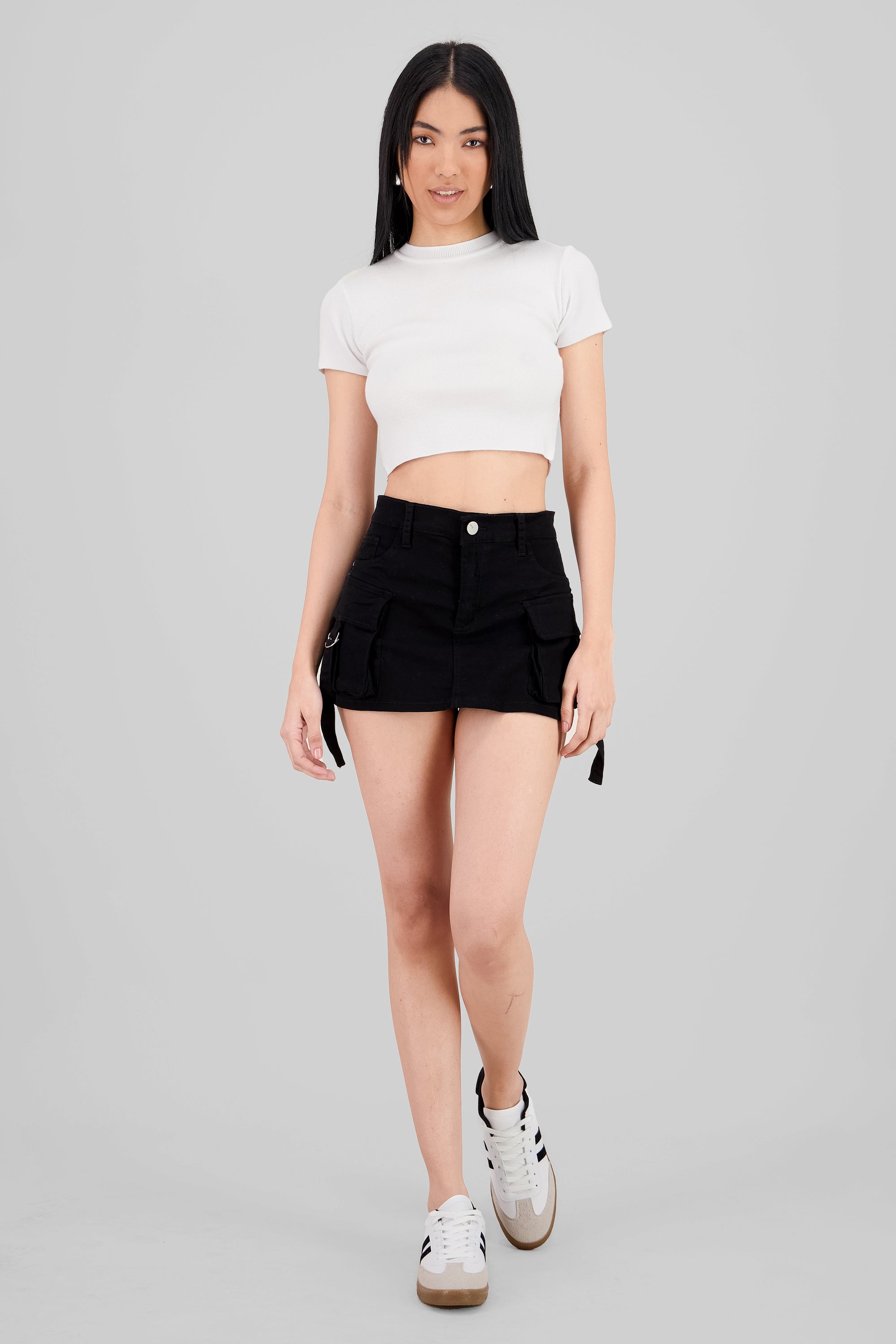 Cargo 2Pocket Mini Skort BLACK