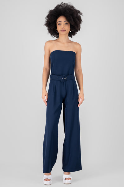 Plain Jumpsuit With Belt SAND